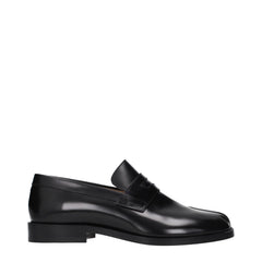 Maison Margiela Black Leather Slip-On Loafers - EU40/US7