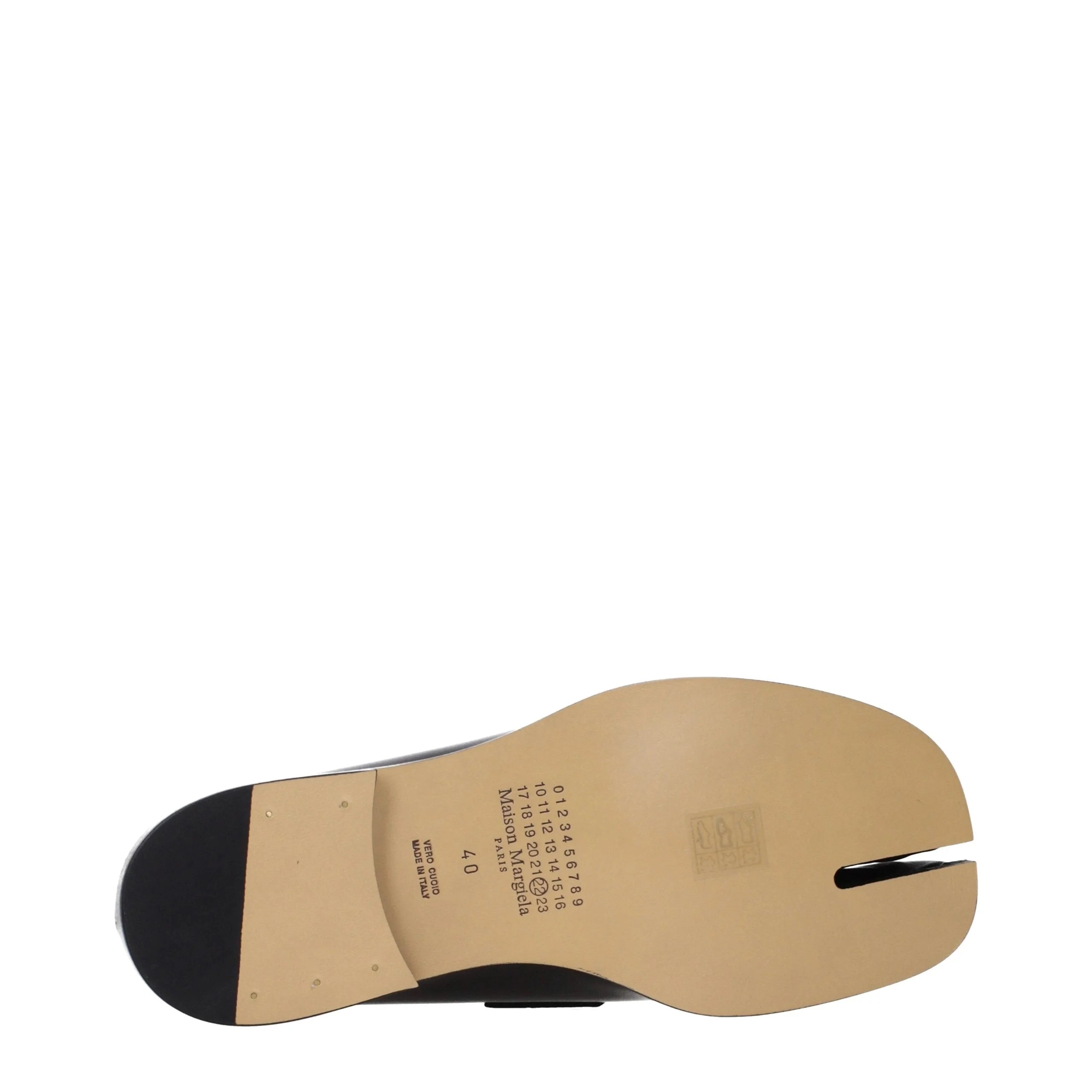 Maison Margiela Black Leather Slip-On Loafers - EU40/US7