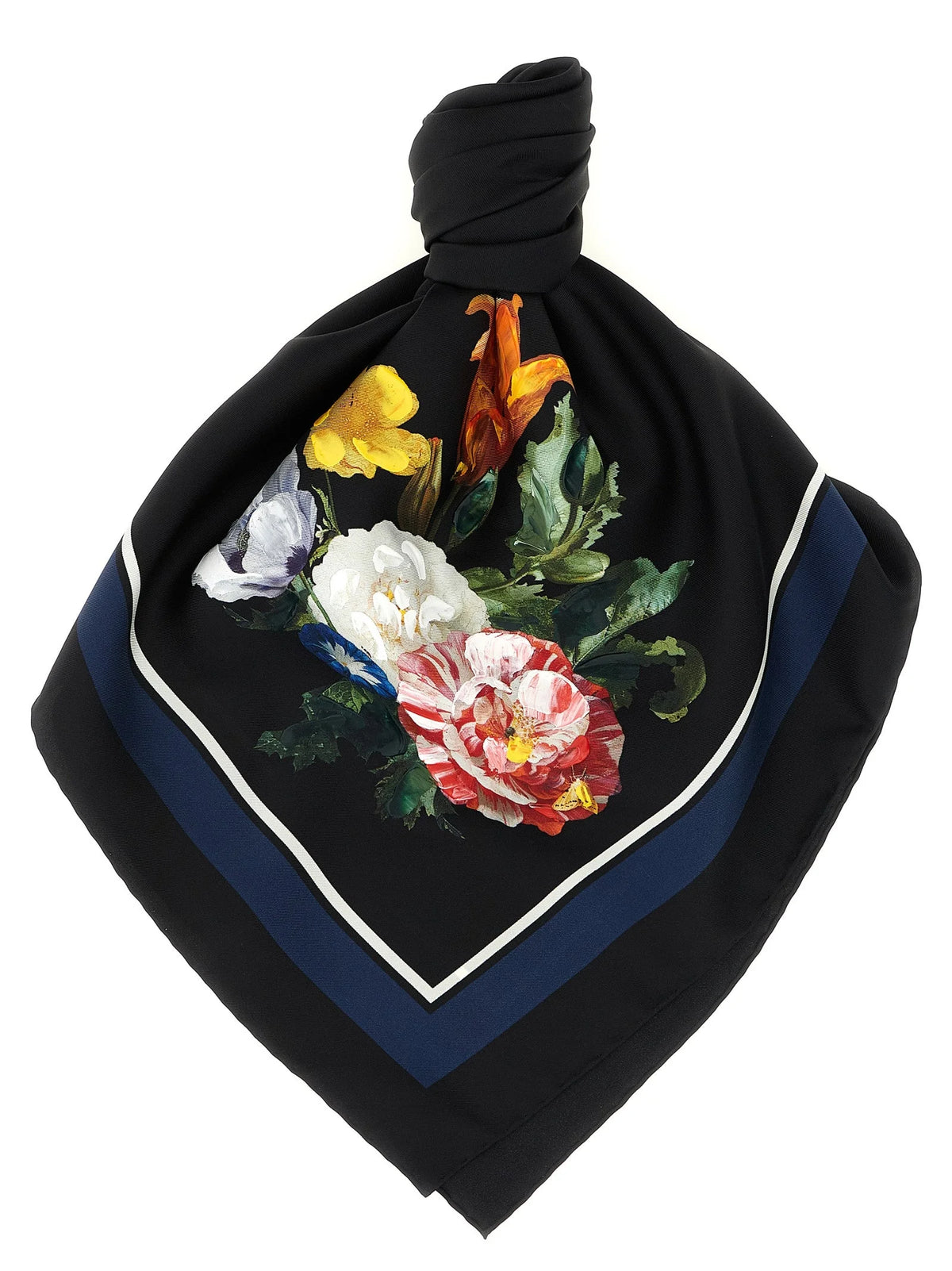 Maison Margiela Black Silk Scarf