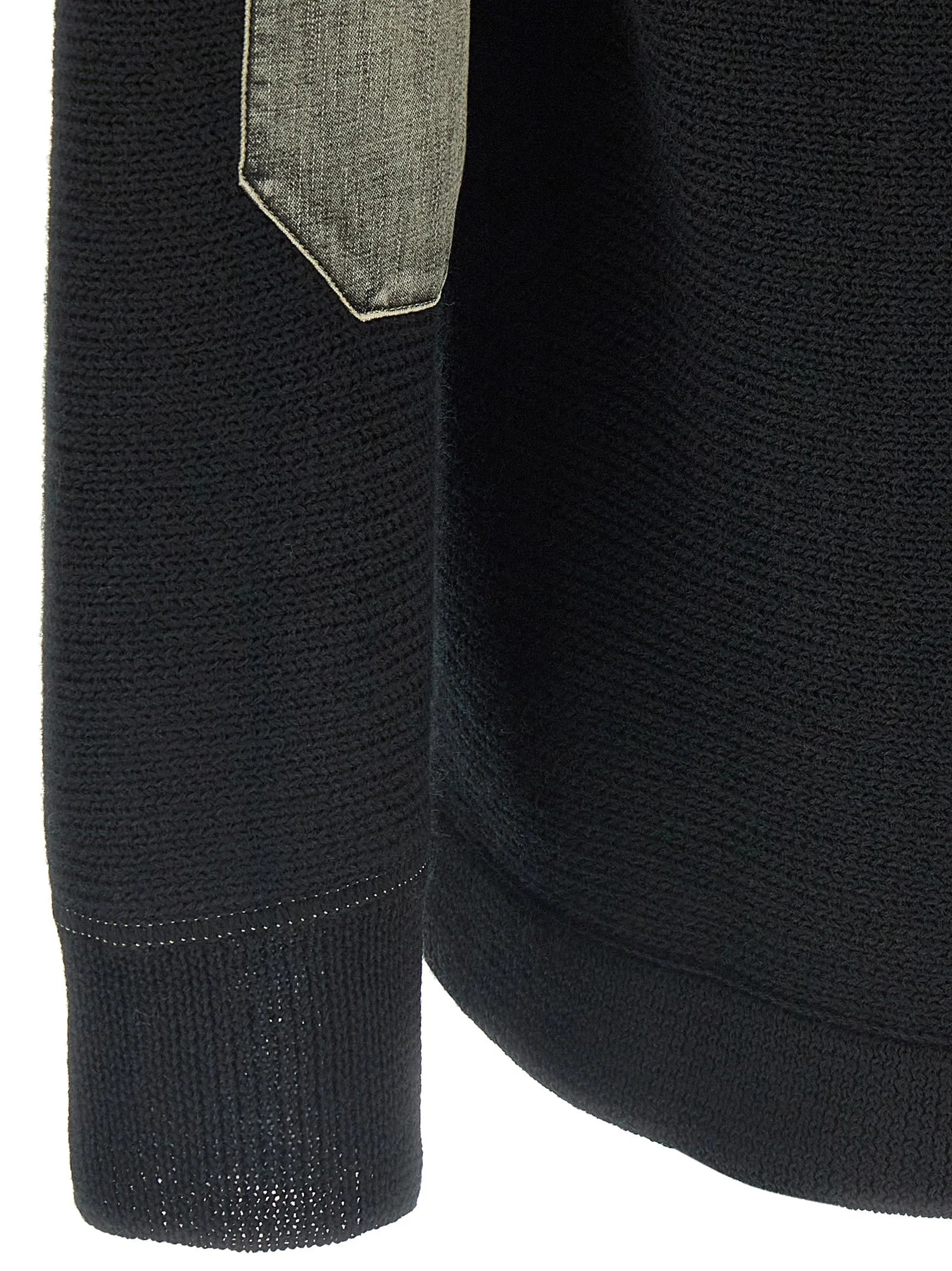 Maison Margiela Black Virgin Wool Cardigan - M