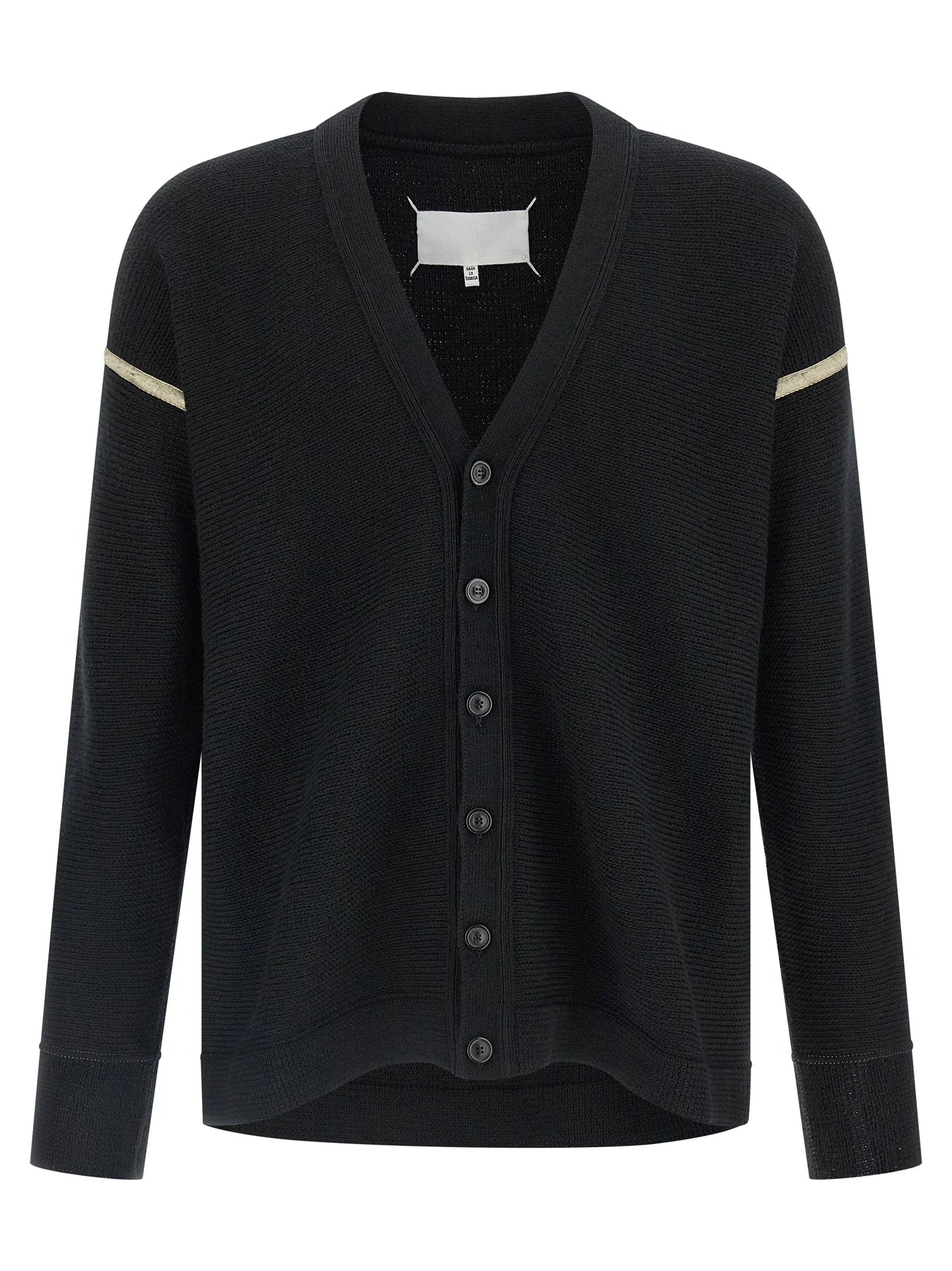 Maison Margiela Black Virgin Wool Cardigan - M