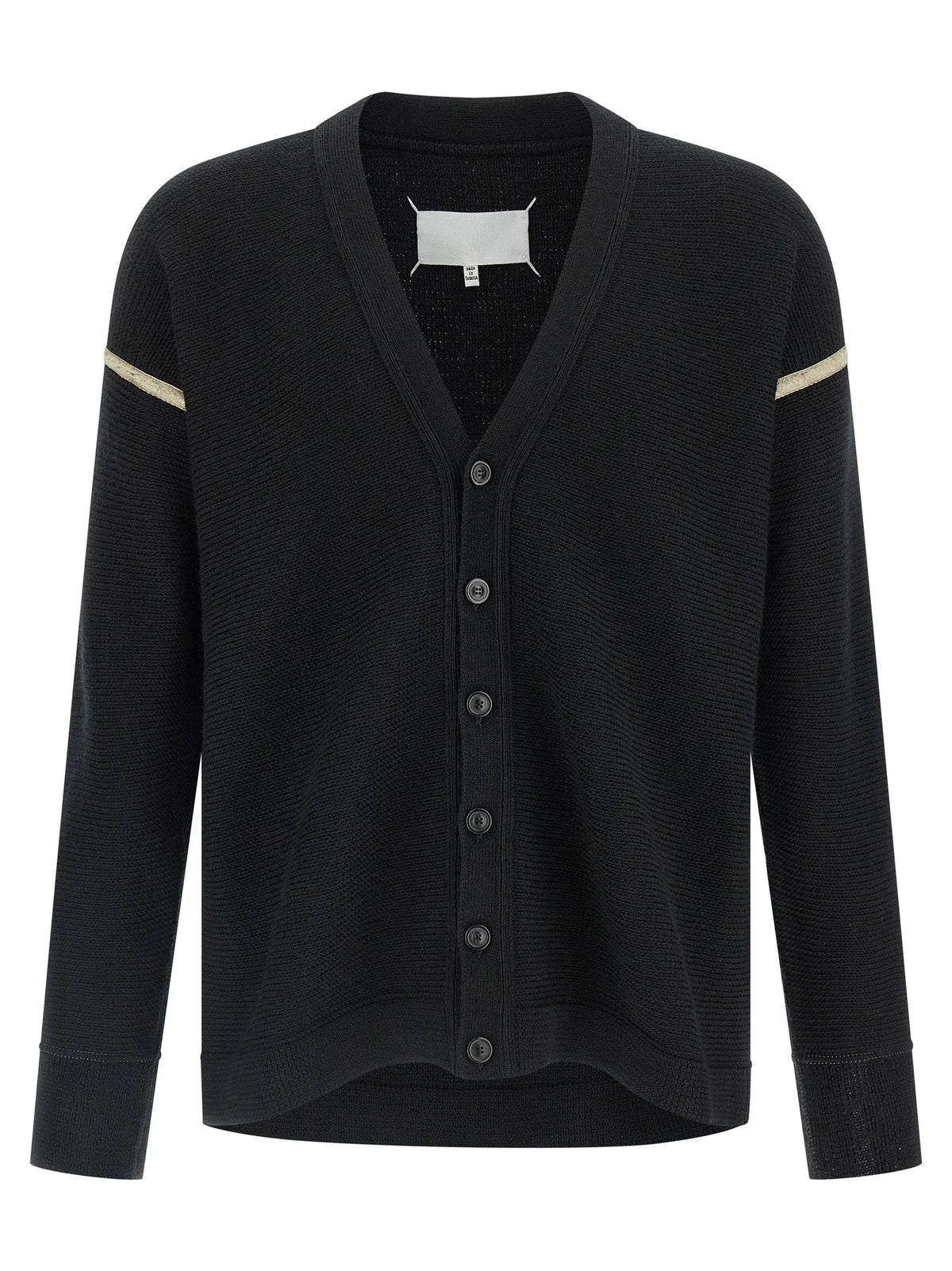 Maison Margiela Black Virgin Wool Cardigan - M