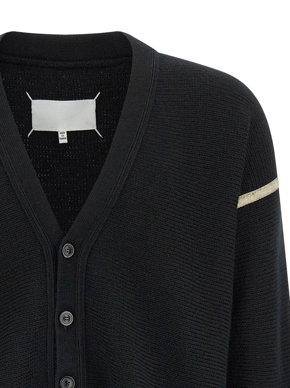 Maison Margiela Black Virgin Wool Cardigan - M