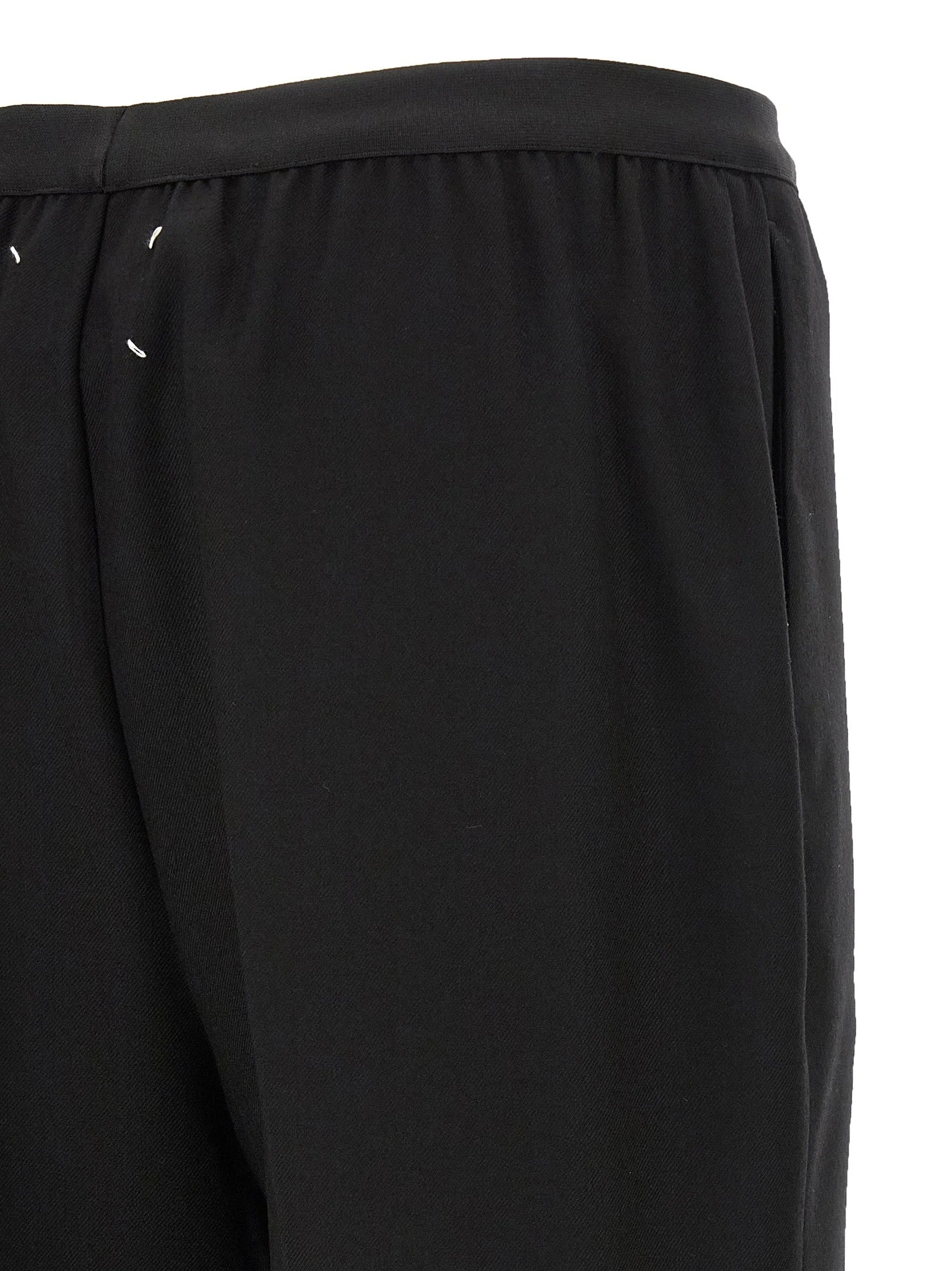 Maison Margiela Black Virgin Wool Casual Pants