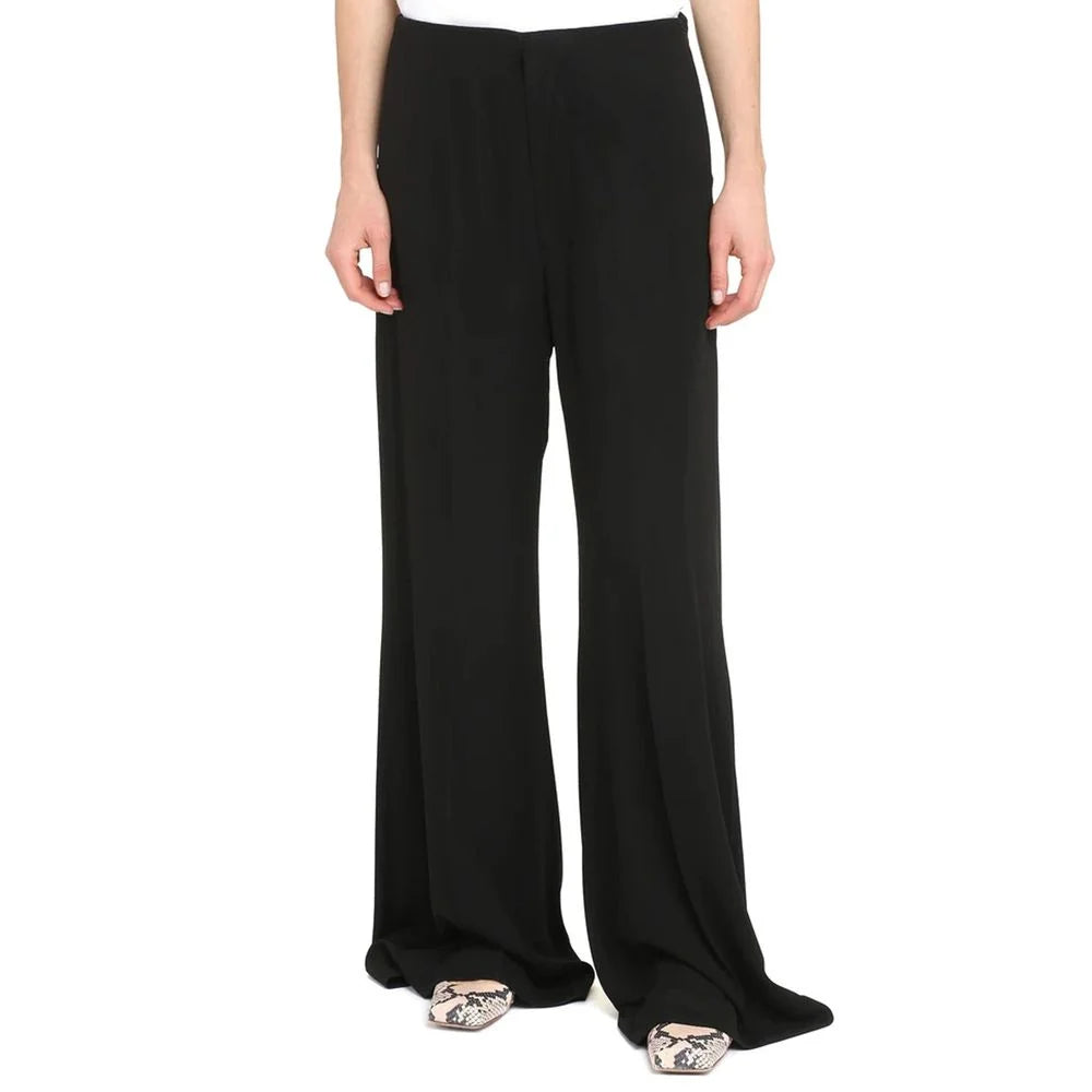 Maison Margiela Black Viscose Casual Pants - 38