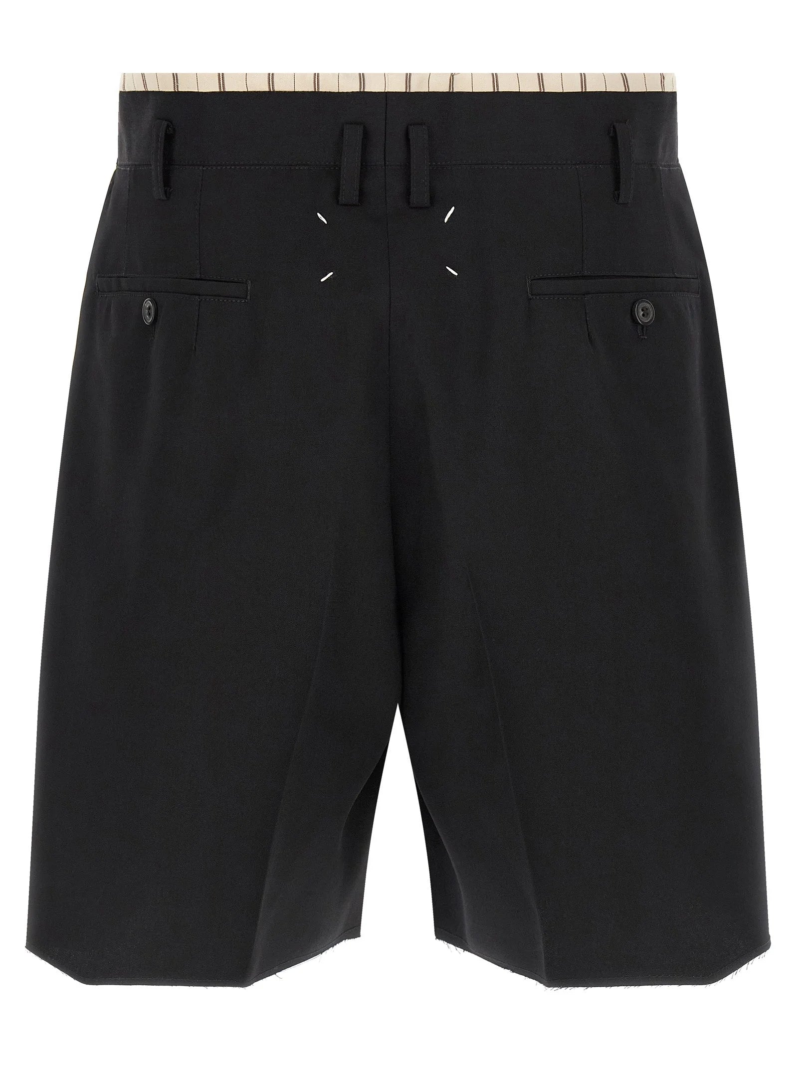 Maison Margiela Black Wool Bermuda Shorts - IT50 | L