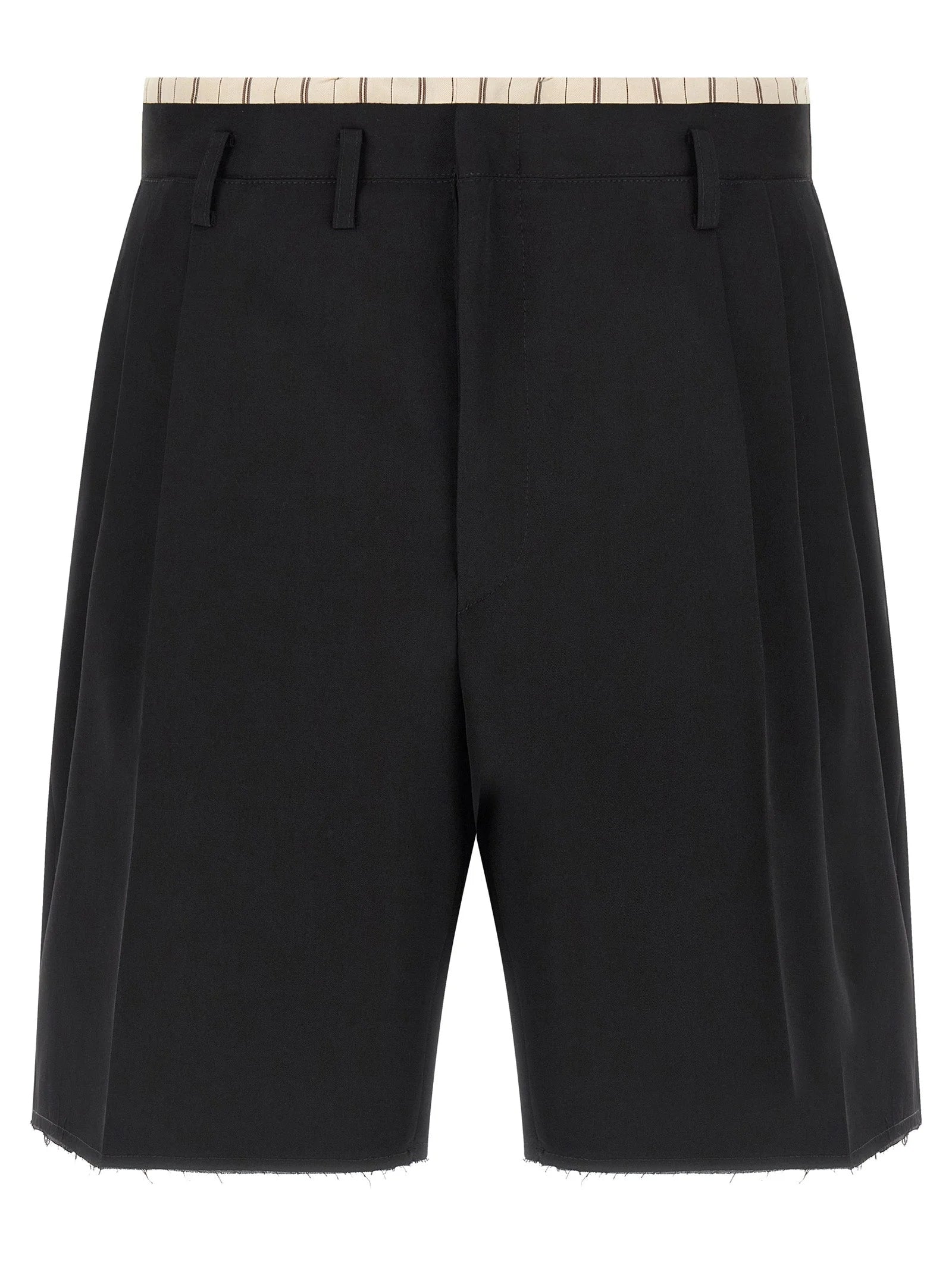 Maison Margiela Black Wool Bermuda Shorts - IT50 | L