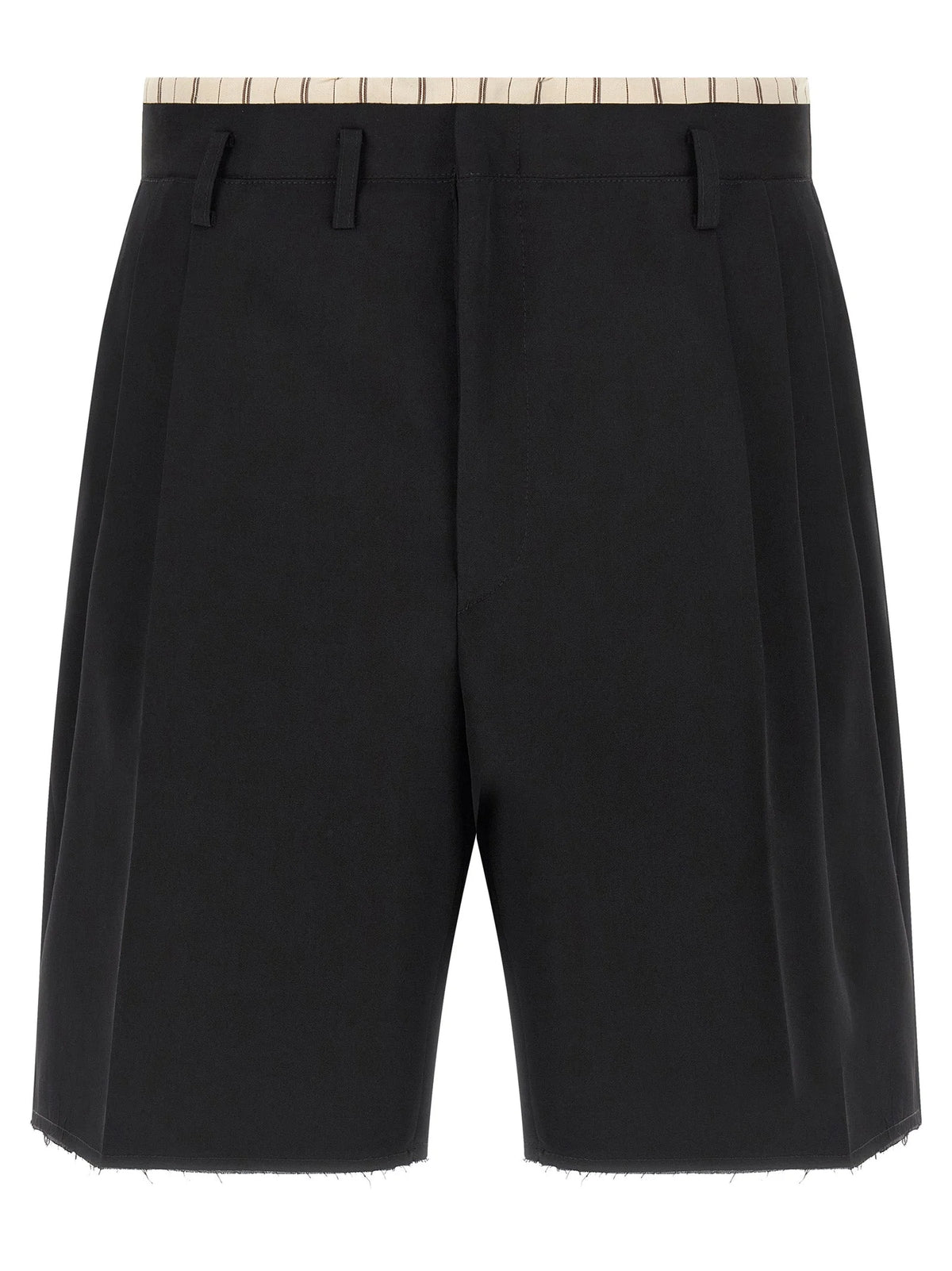 Maison Margiela Black Wool Bermuda Shorts - IT50 | L