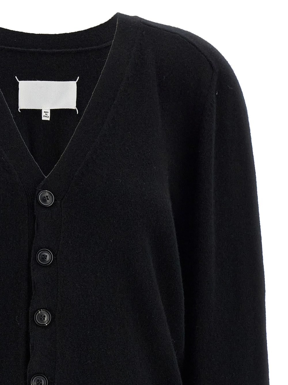 Maison Margiela Black Wool Cardigan