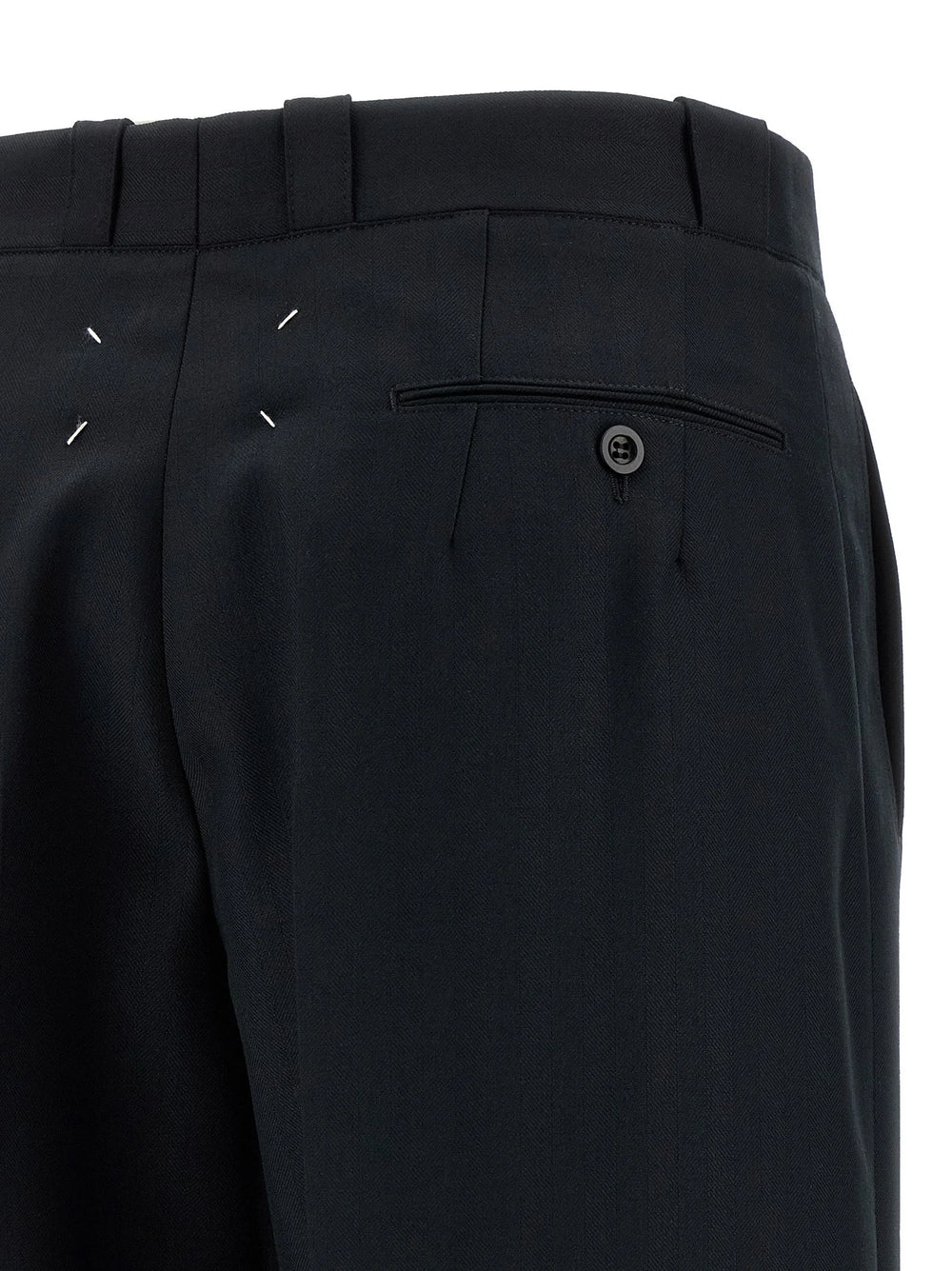 Maison Margiela Black Wool Dress Pants