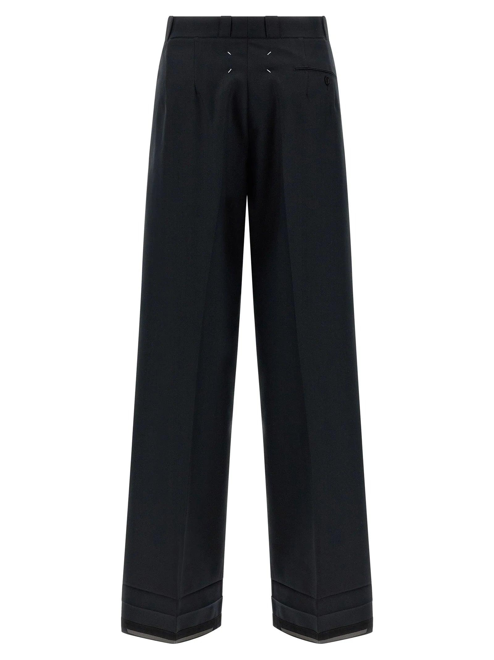 Maison Margiela Black Wool Dress Pants