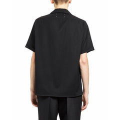 Maison Margiela Black Wool Shortsleeve Shirt - 48 | M