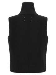 Maison Margiela Black Wool Sleeveles Sweater