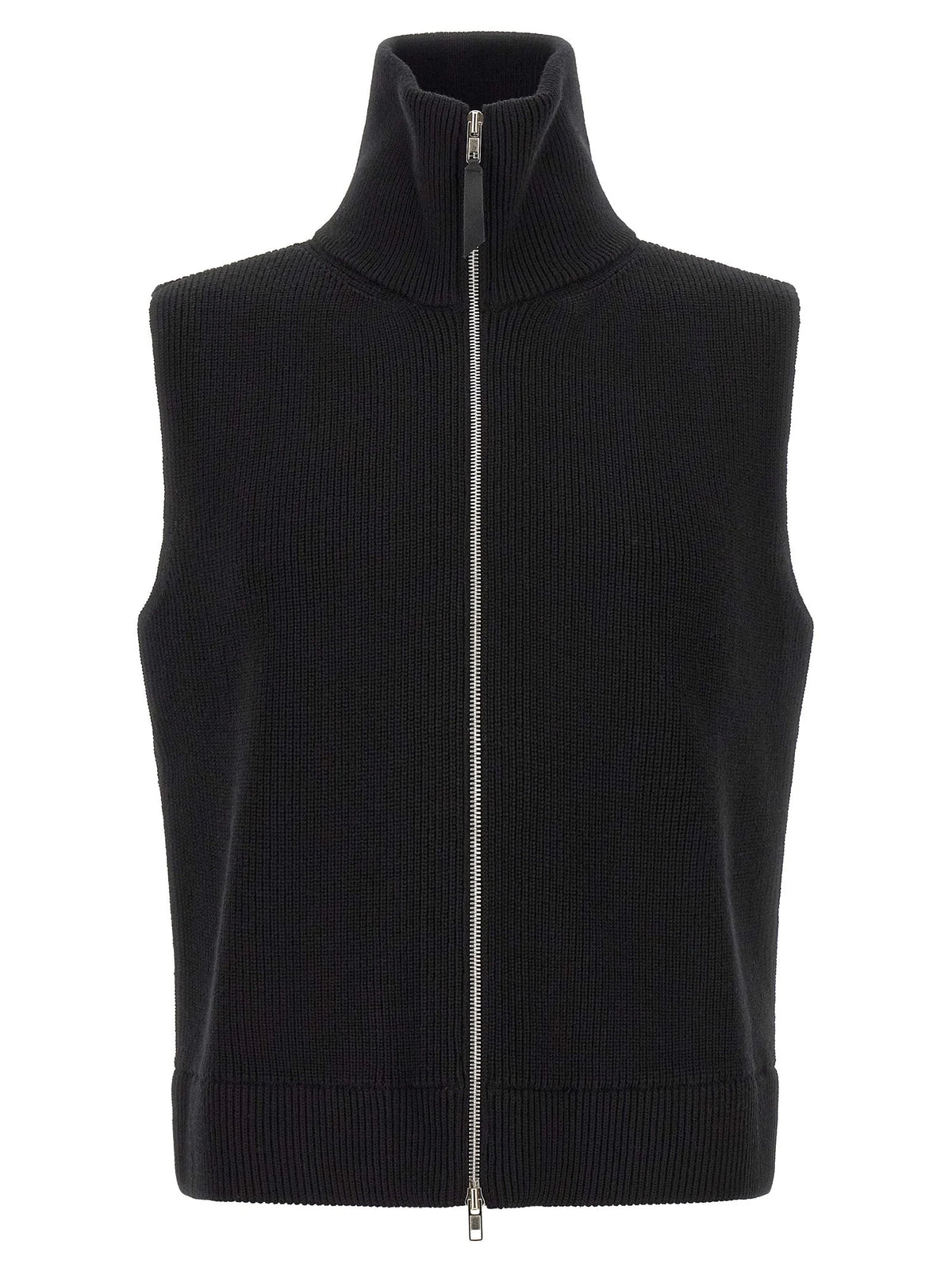Maison Margiela Black Wool Sleeveles Sweater