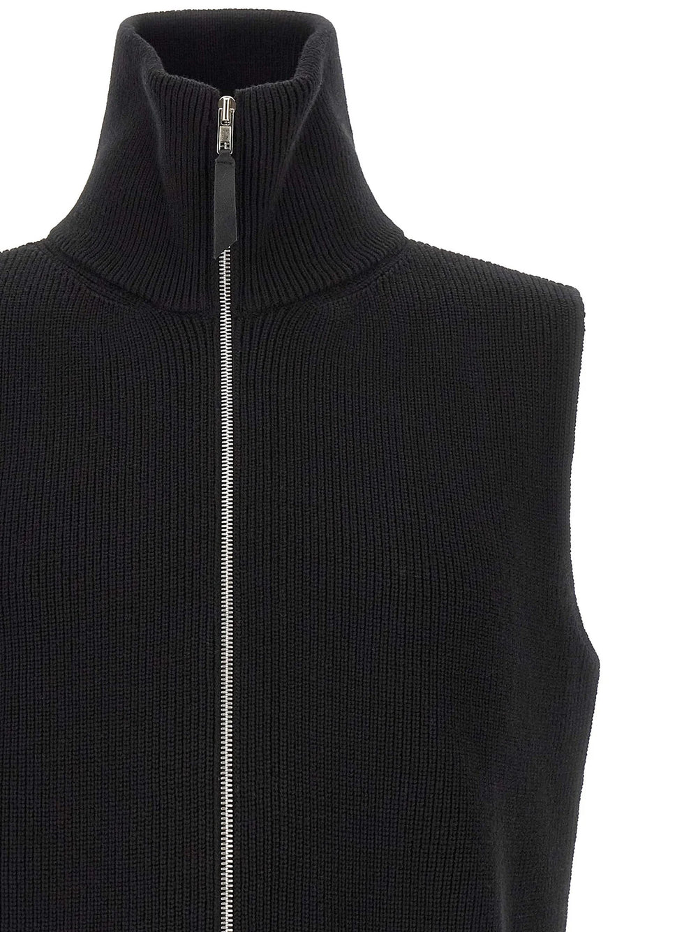 Maison Margiela Black Wool Sleeveles Sweater