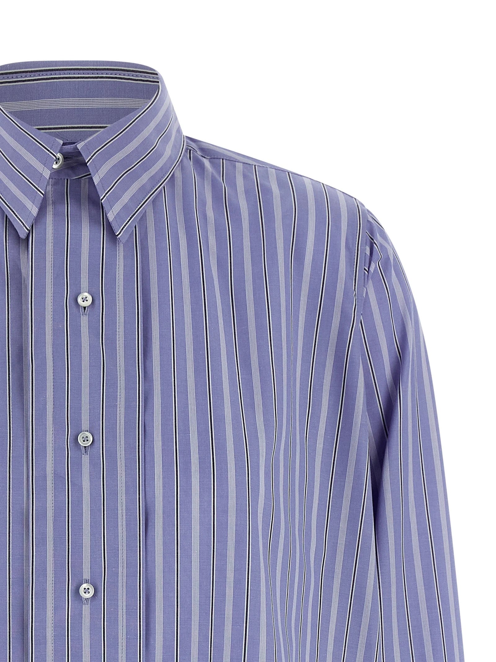 Maison Margiela Blue Cotton Blouse