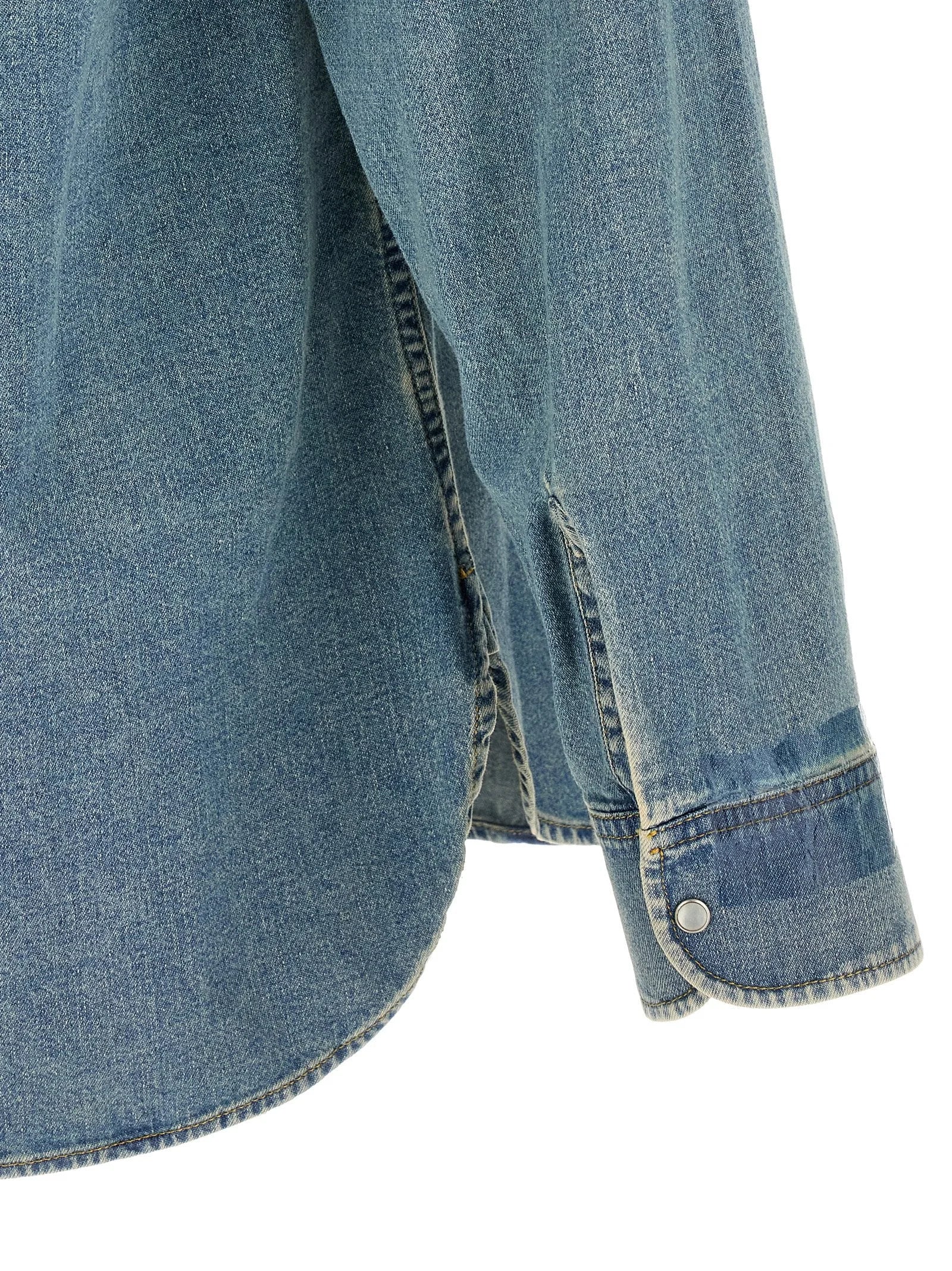 Maison Margiela Blue Cotton Blouse