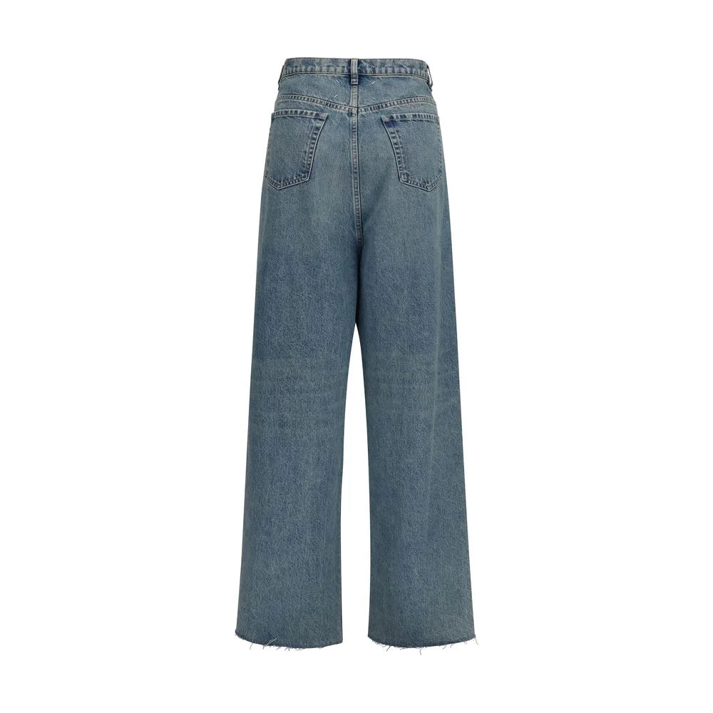 Maison Margiela Blue Cotton High-Waisted Jean - 26