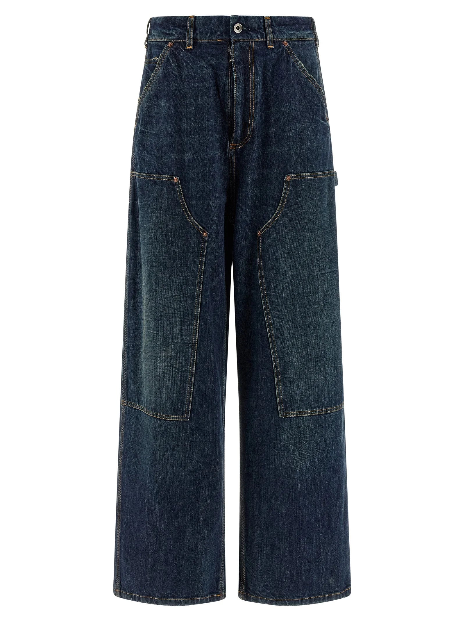 Maison Margiela Blue Cotton Relaxed Fit Jeans