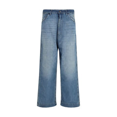 Maison Margiela Blue Cotton Relaxed Fit Jeans