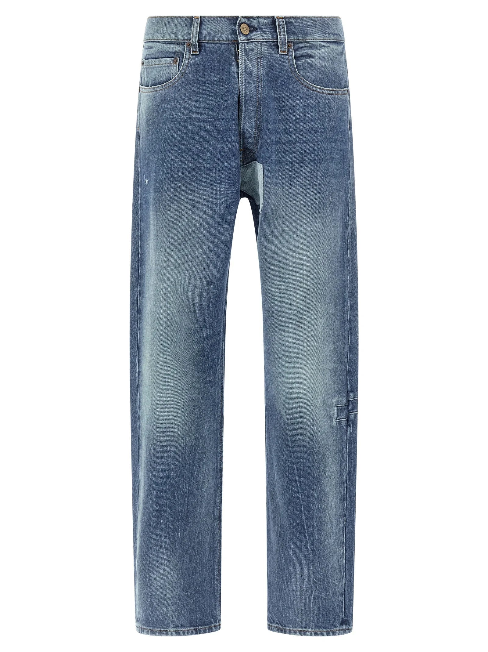 Maison Margiela Blue Cotton Straight-Leg Jeans