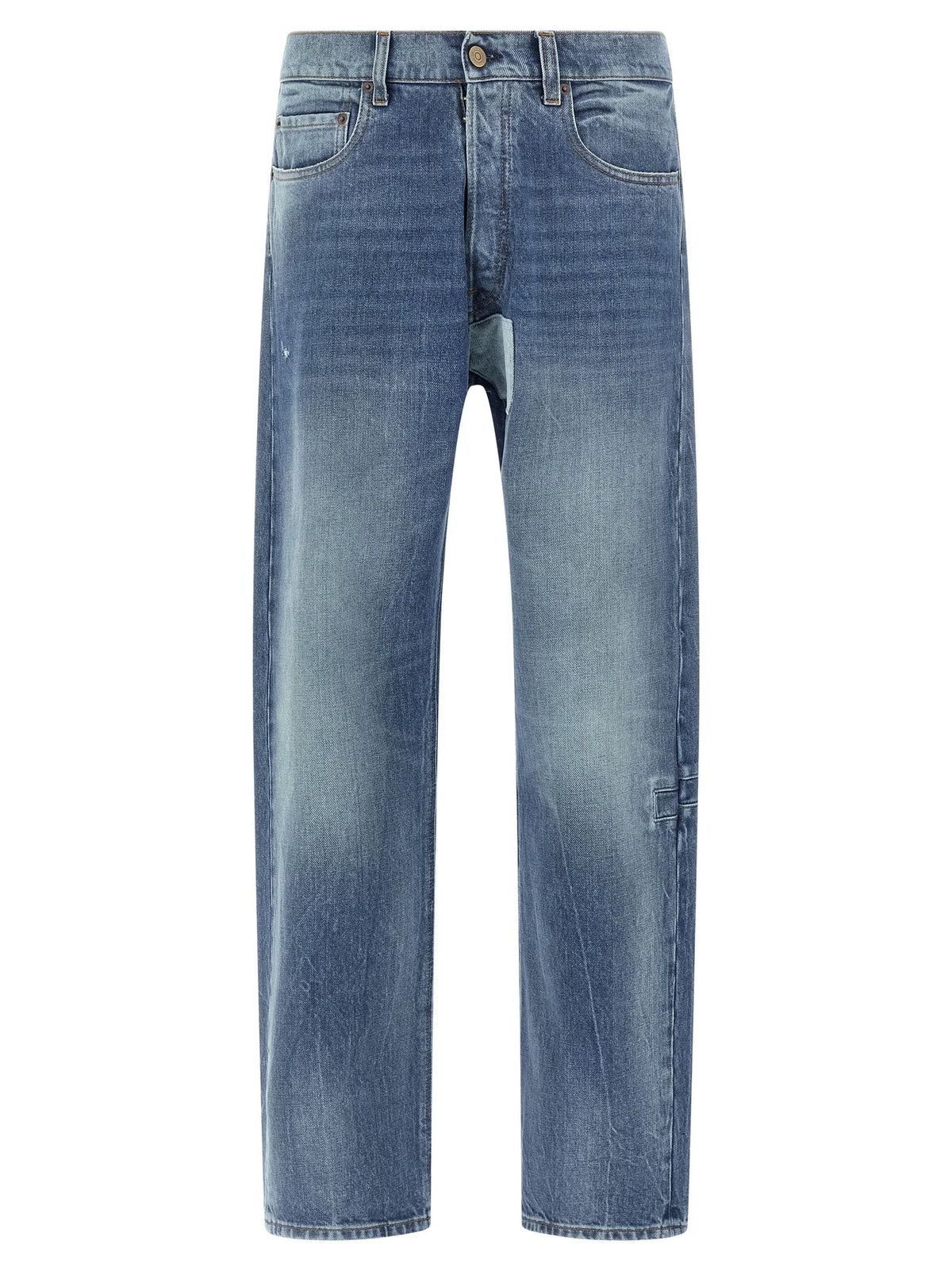 Maison Margiela Blue Cotton Straight-Leg Jeans