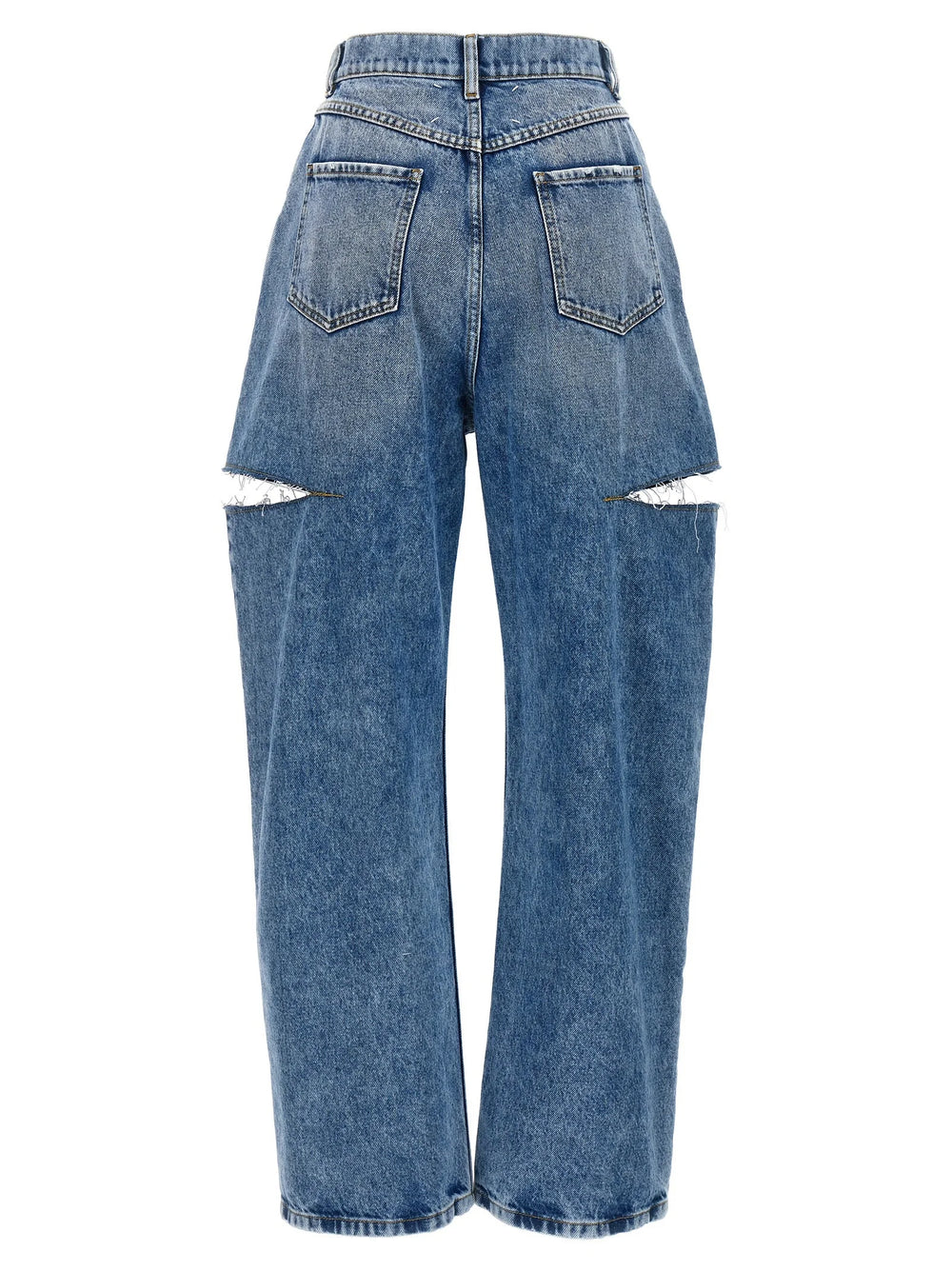 Maison Margiela Blue Cotton Straight-Leg Jeans - IT38