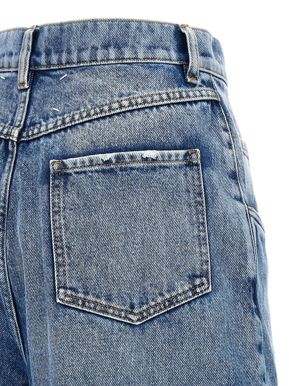 Maison Margiela Blue Cotton Straight-Leg Jeans - IT38