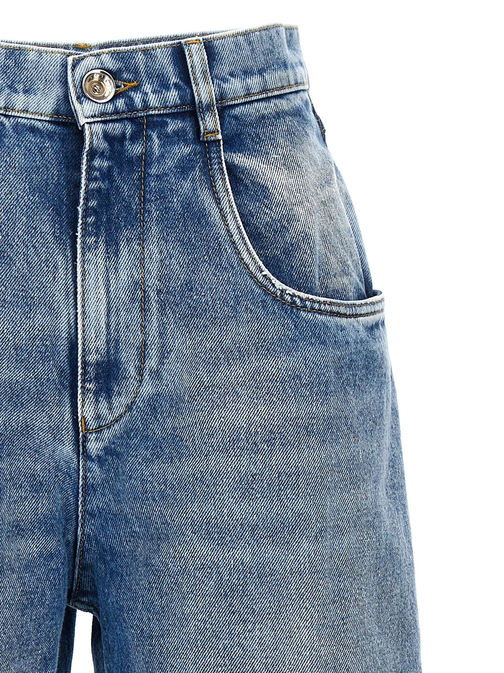 Maison Margiela Blue Cotton Straight-Leg Jeans - IT38
