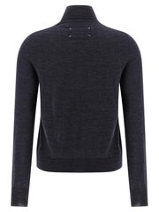 Maison Margiela Blue Wool Cardigan