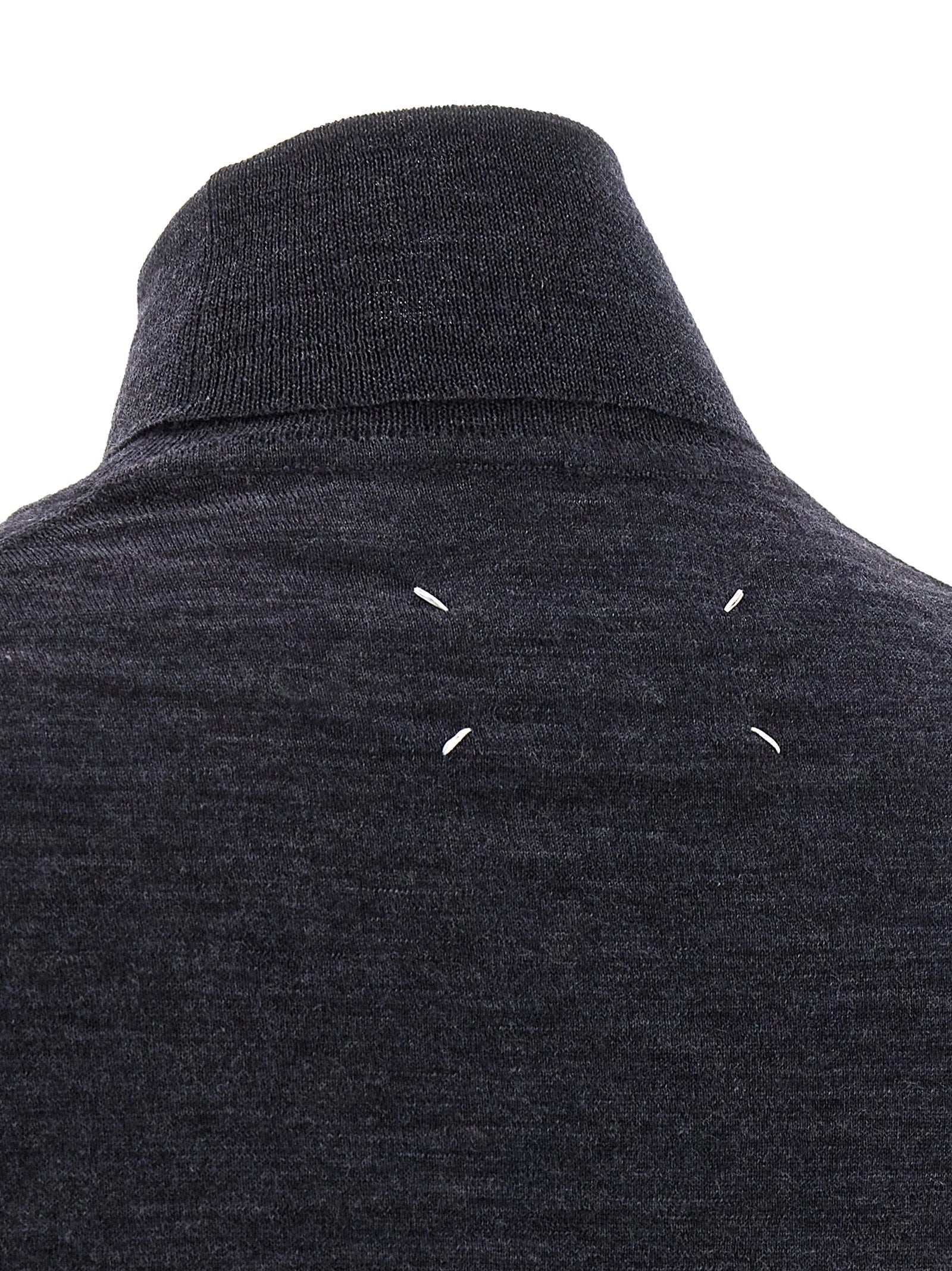 Maison Margiela Blue Wool Cardigan