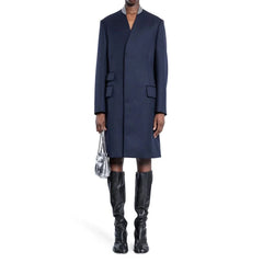 Niebieski wełniany płaszcz Maison Margiela - 38
