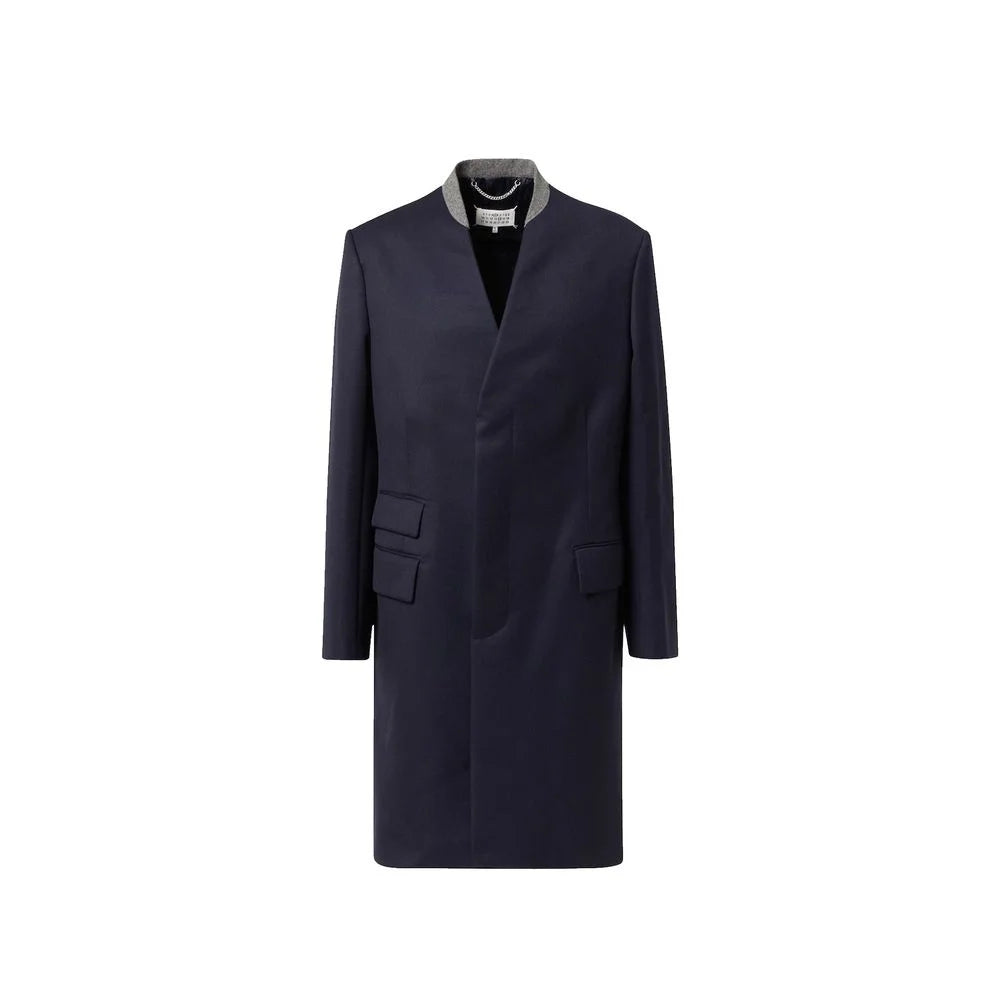 Maison Margiela Blue Wool Coat - 48 | M
