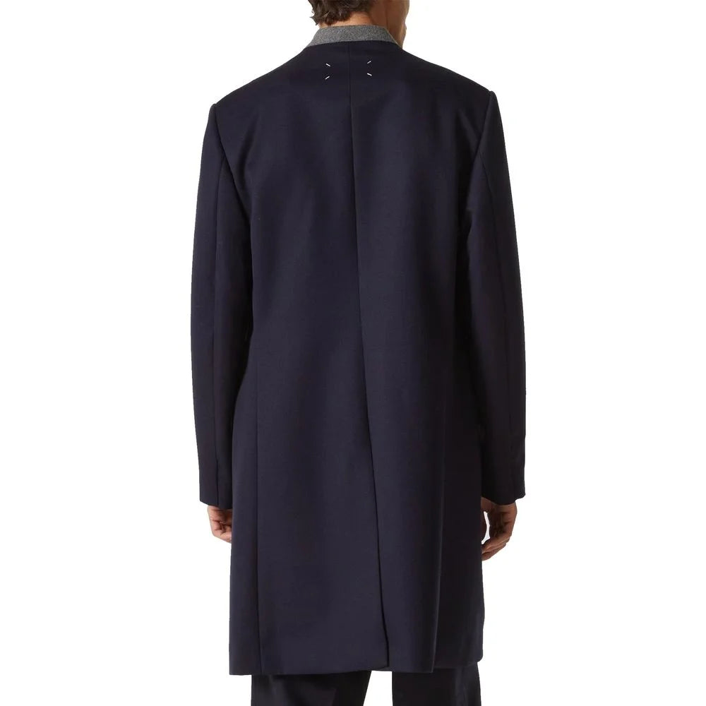 Maison Margiela Blue Wool Coat - 48 | M