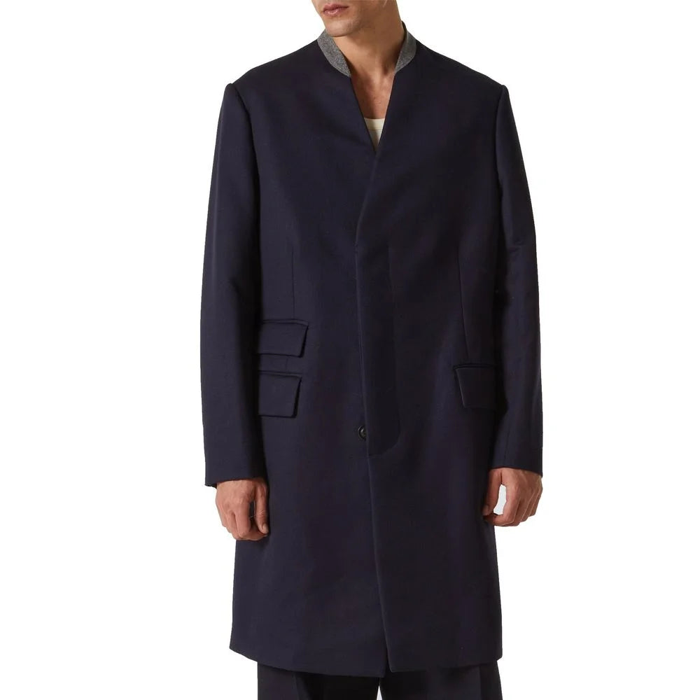 Maison Margiela Blue Wool Coat - 48 | M
