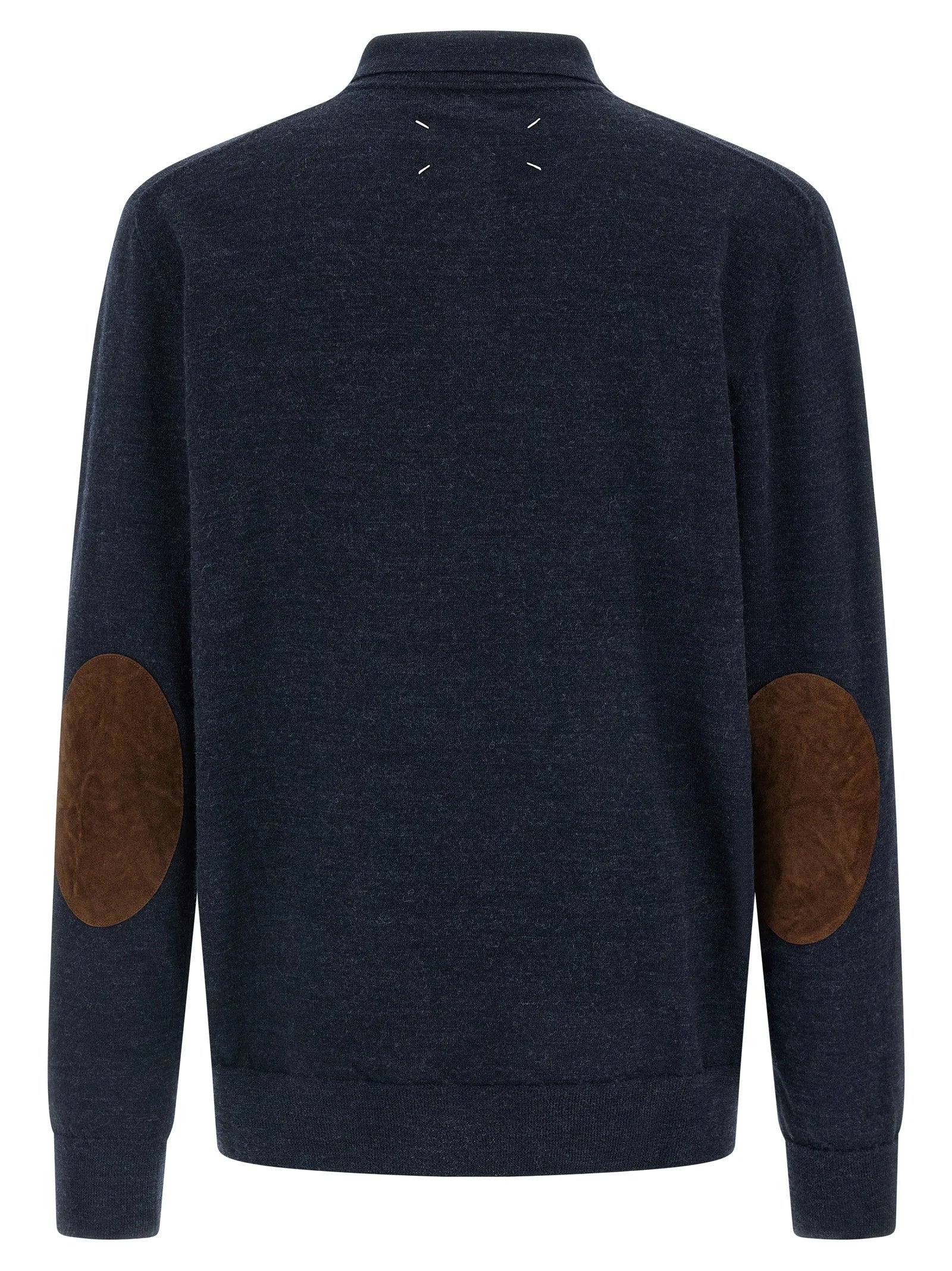 Maison Margiela Blue Wool Polo Shirt - XL