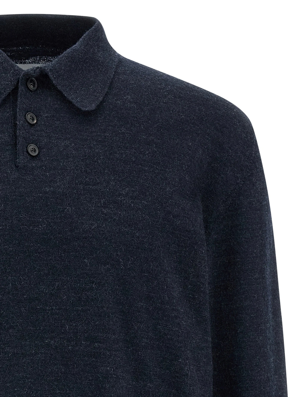 Maison Margiela Blue Wool Polo Shirt - XL