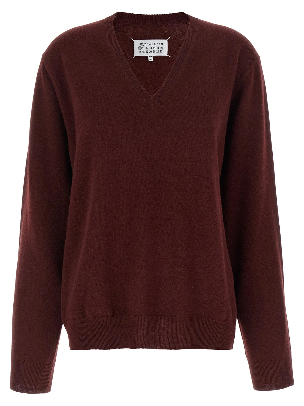 Maison Margiela Bordeaux Virgin Wool Cardigan - L