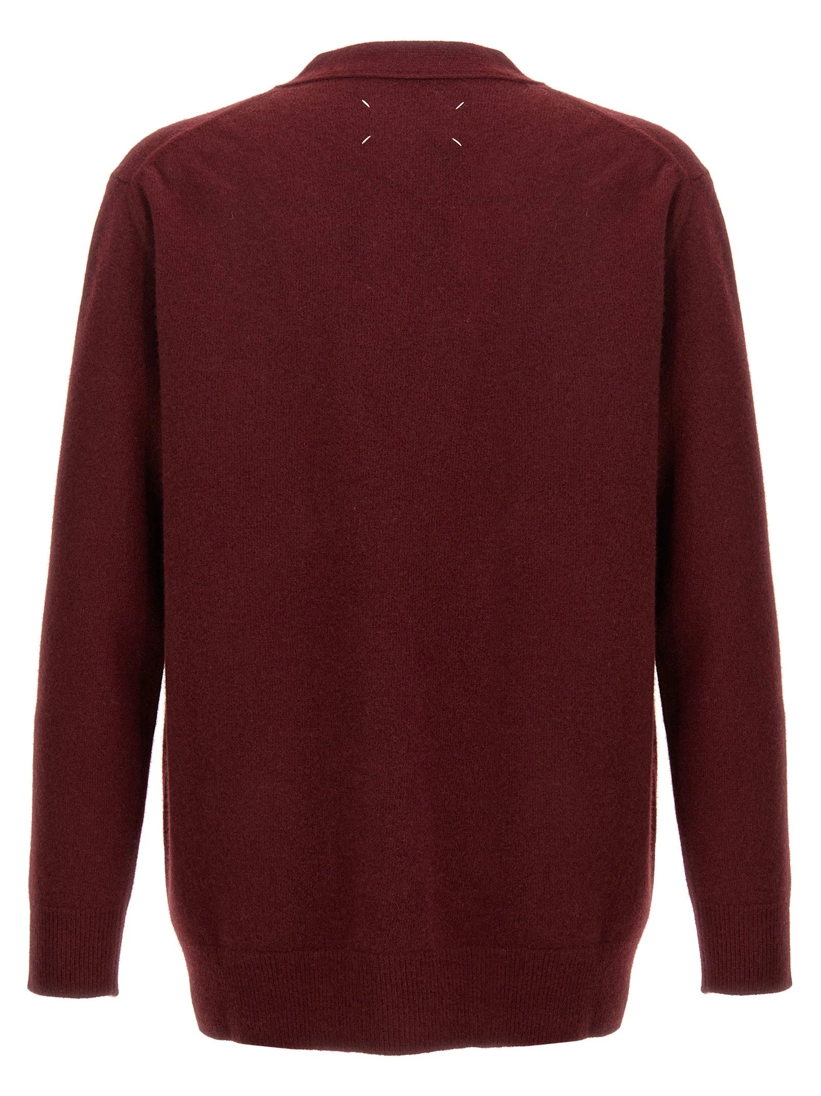 Maison Margiela Bordeaux Wool Cardigan
