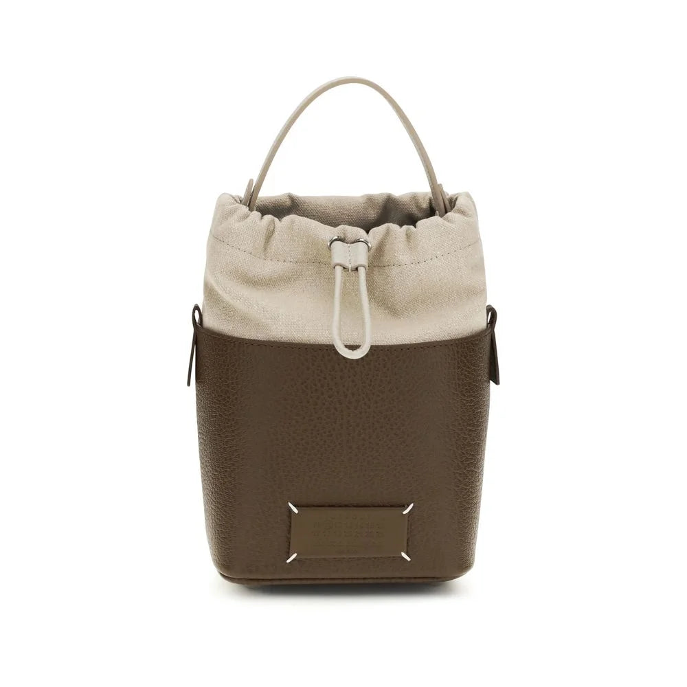 Maison Margiela Brown Calf Leather Bos Taurus Backet Bag