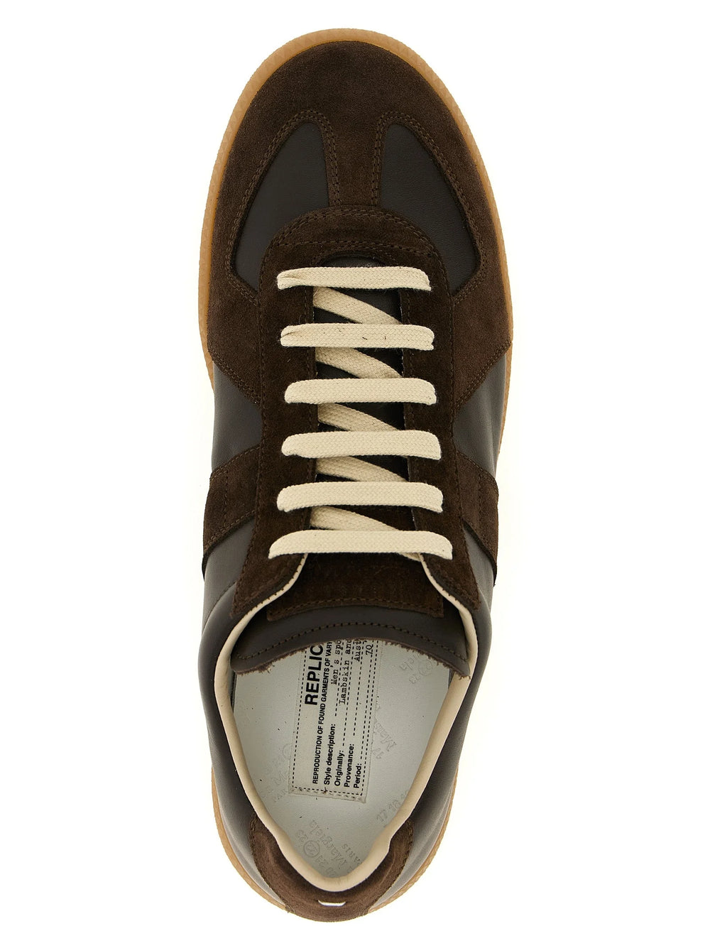 Maison Margiela Brown Calfskin Athletic Sneakers - EU43.5/US10.5