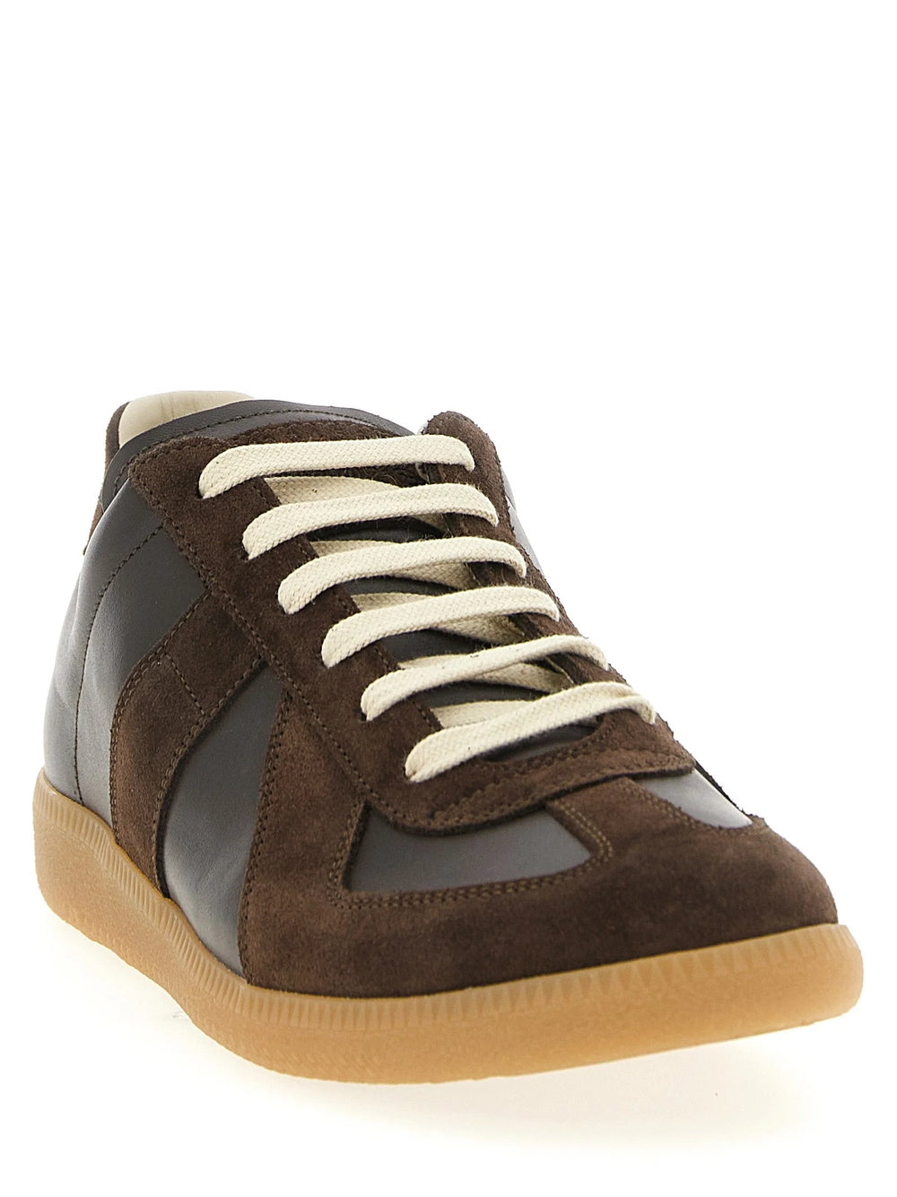 Maison Margiela Brown Calfskin Athletic Sneakers - EU43.5/US10.5