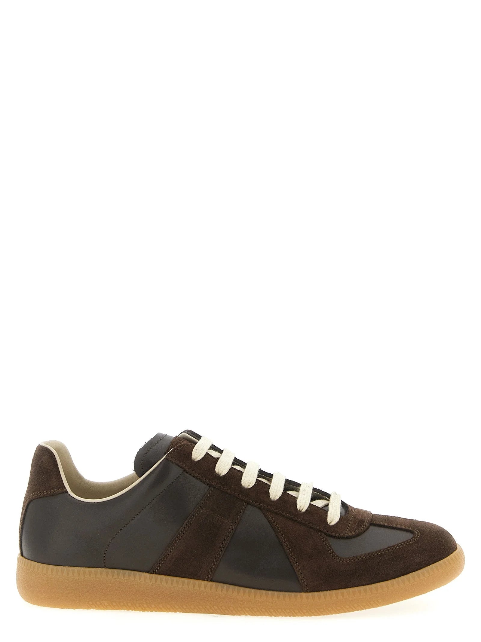 Maison Margiela Brown Calfskin Athletic Sneakers - EU43.5/US10.5