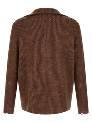 Maison Margiela Brown Linen Cardigan