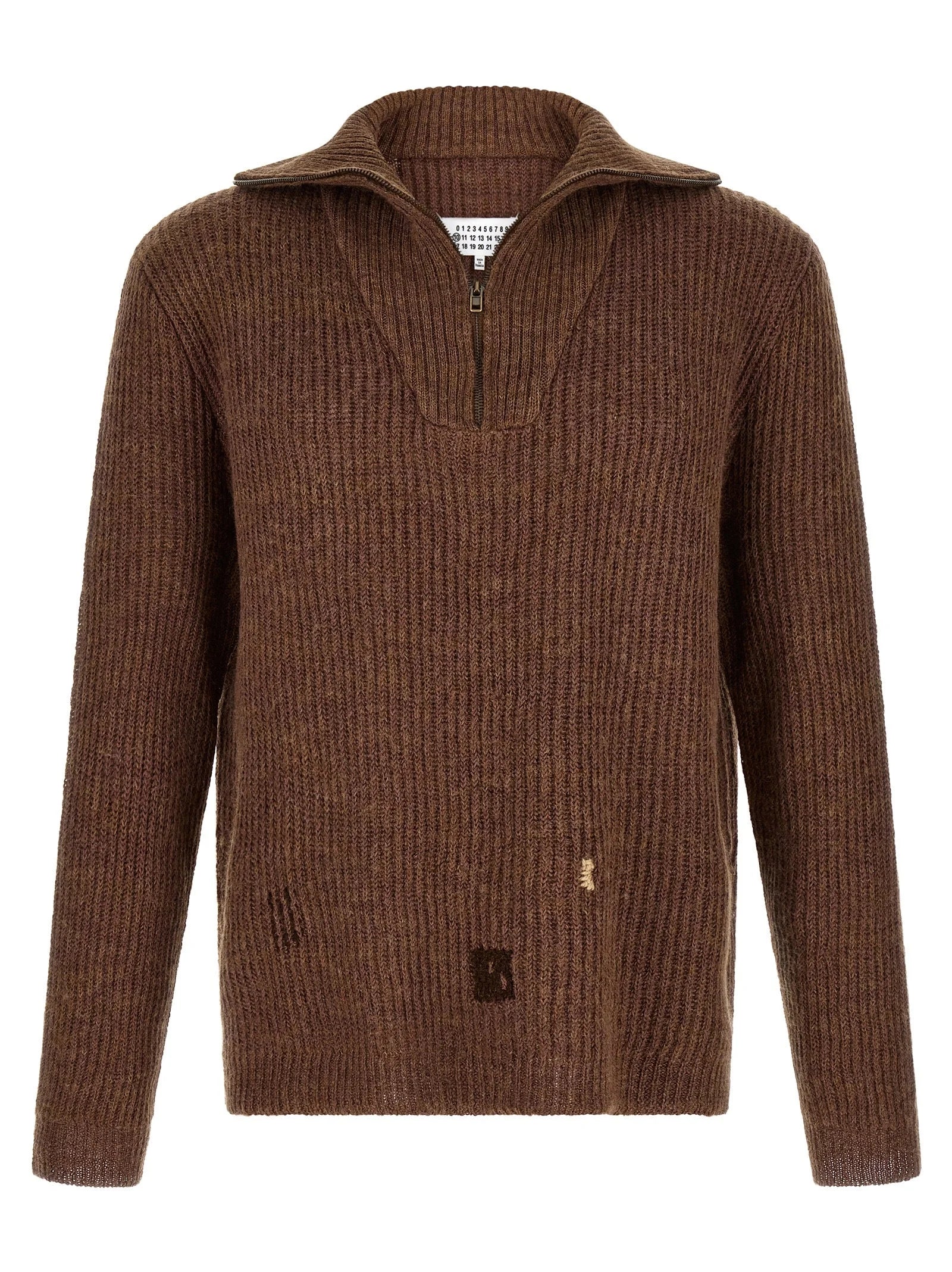 Maison Margiela Brown Linen Cardigan