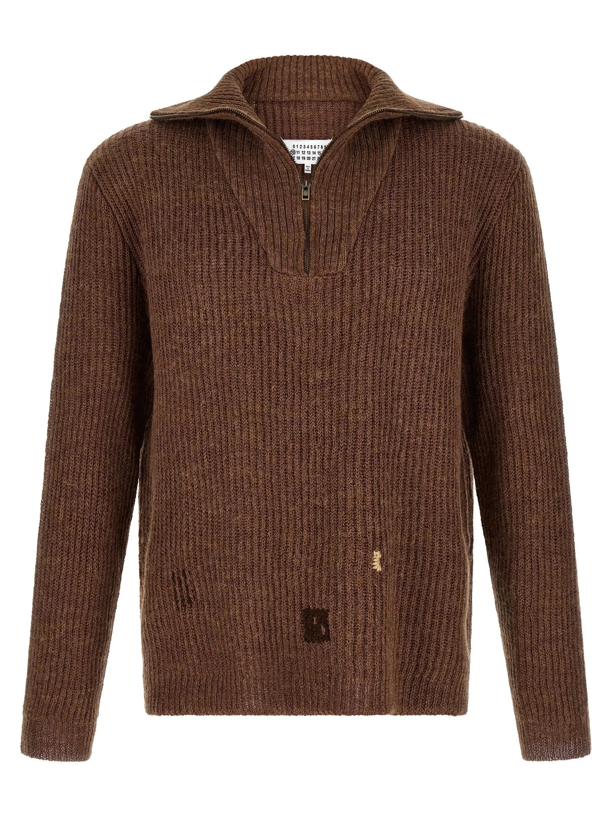 Maison Margiela Brown Linen Cardigan