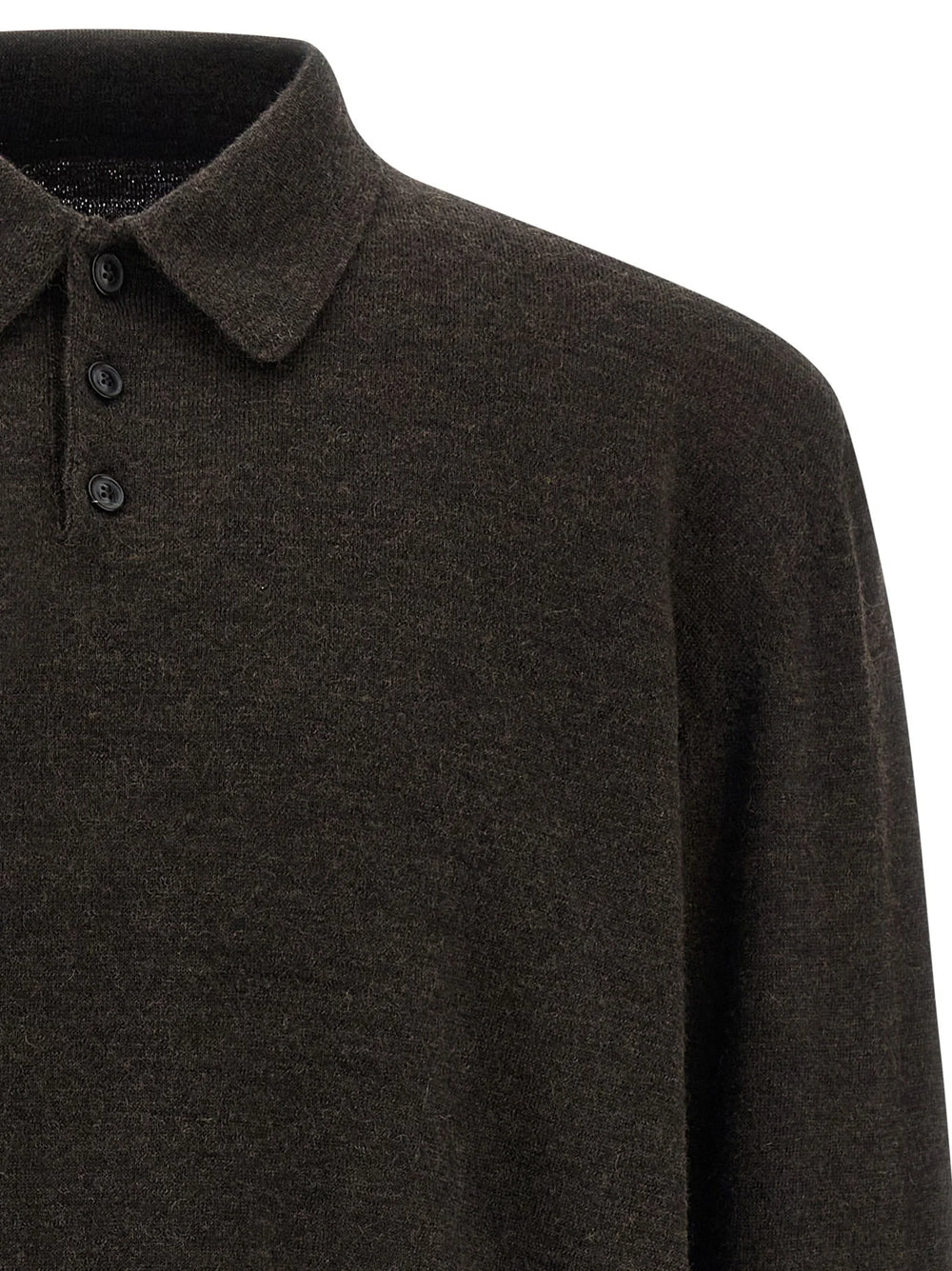 Maison Margiela Brown Wool Polo Shirt - L