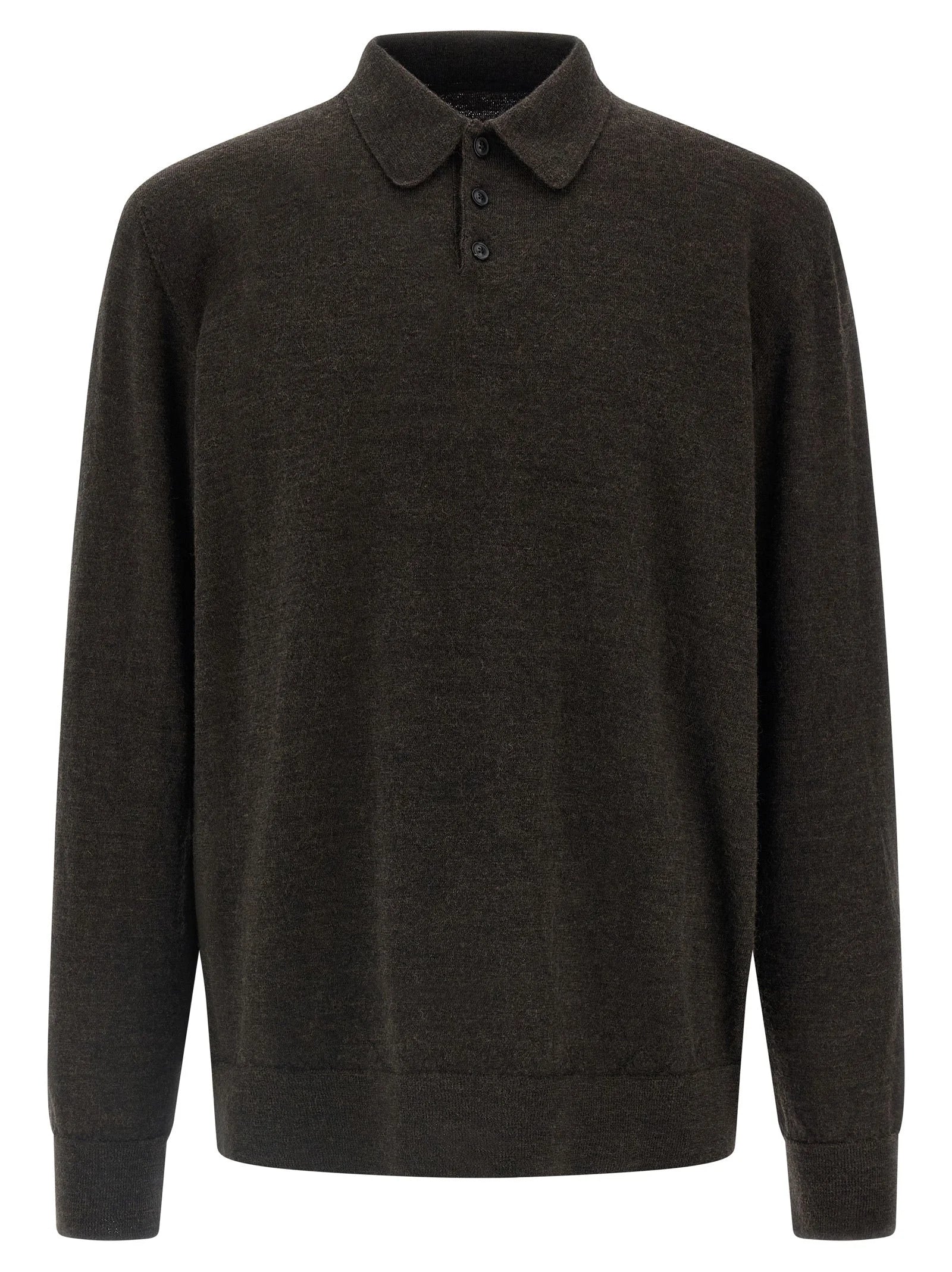 Maison Margiela Brown Wool Polo Shirt - L