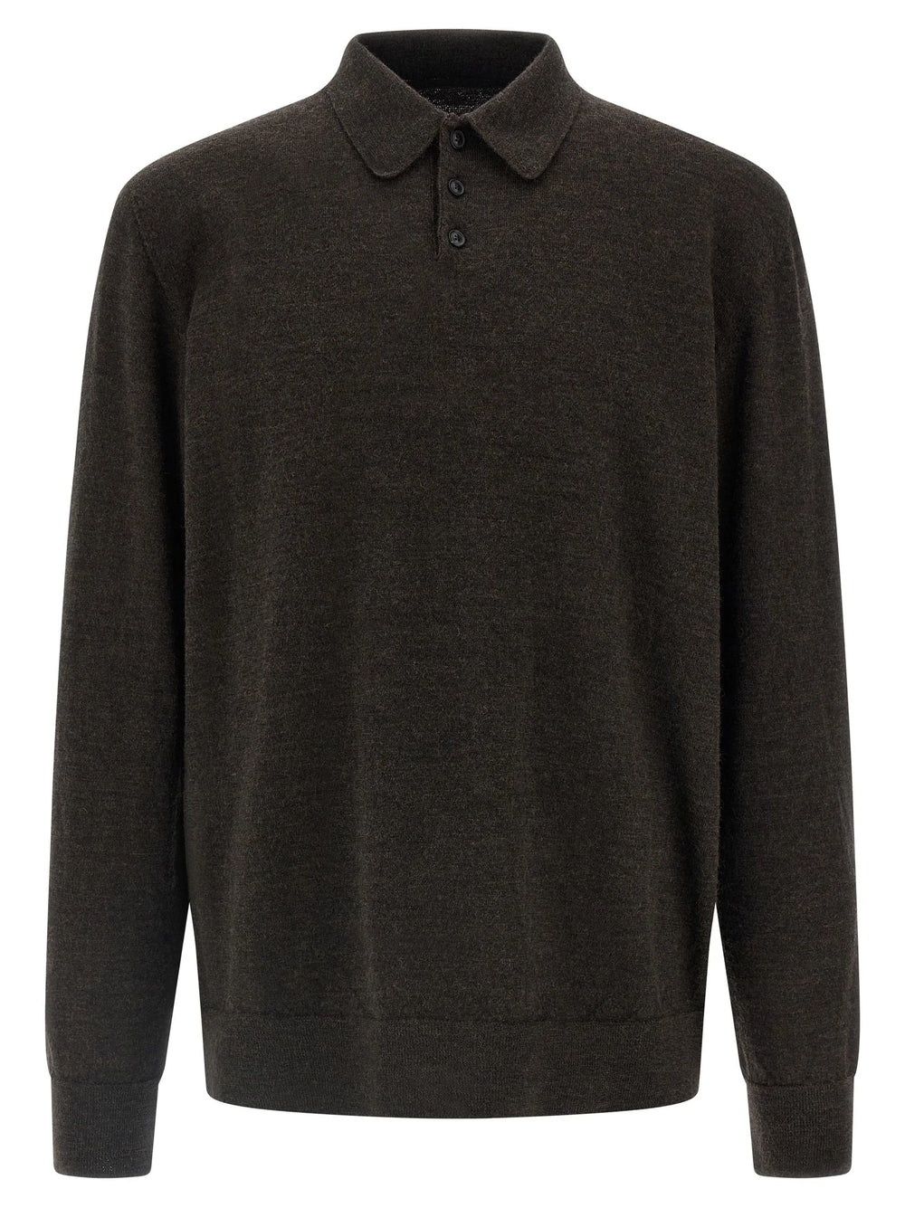 Maison Margiela Brown Wool Polo Shirt - L