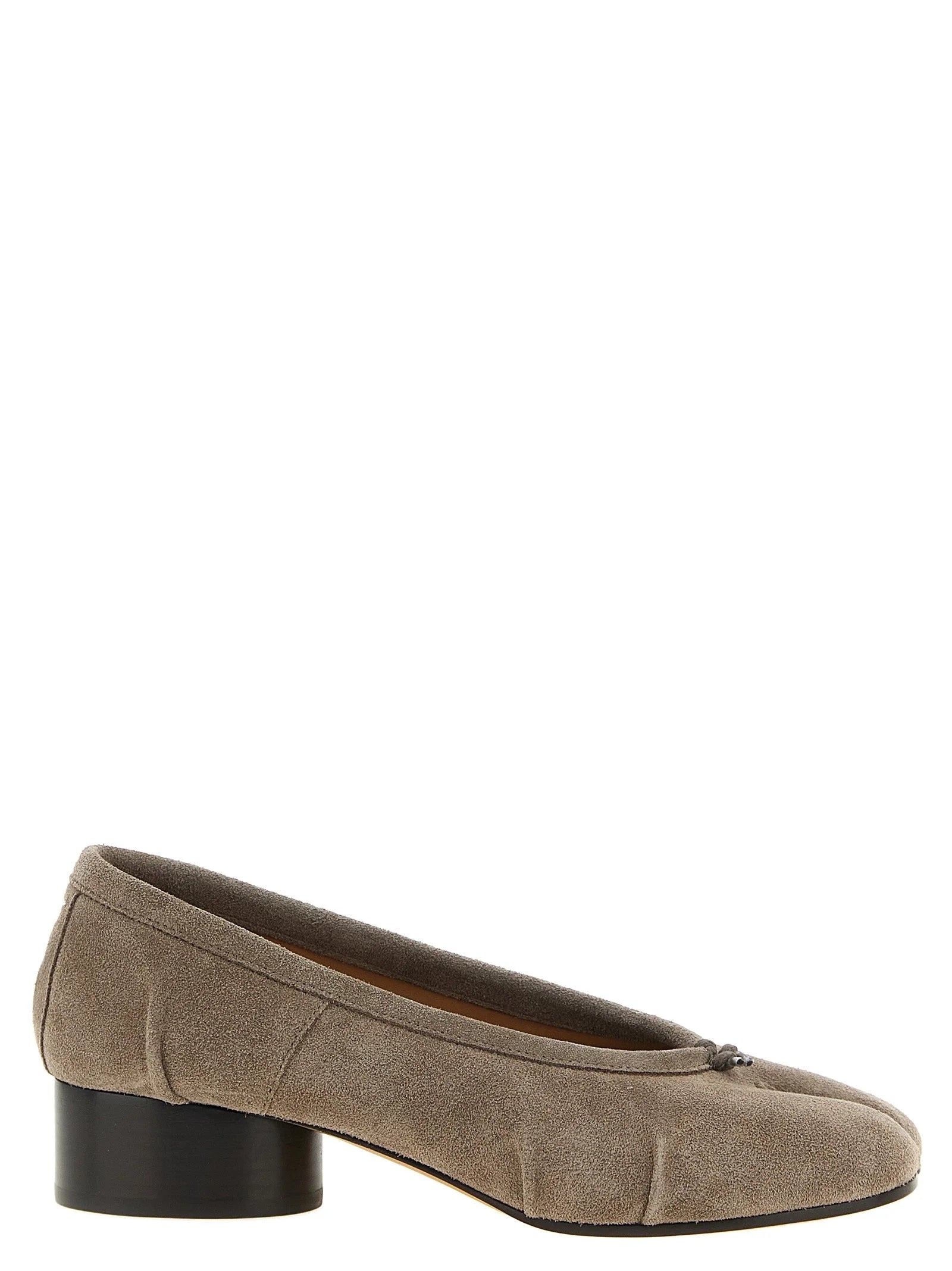 Maison Margiela Gray Calfskin Mid Heel Pumps